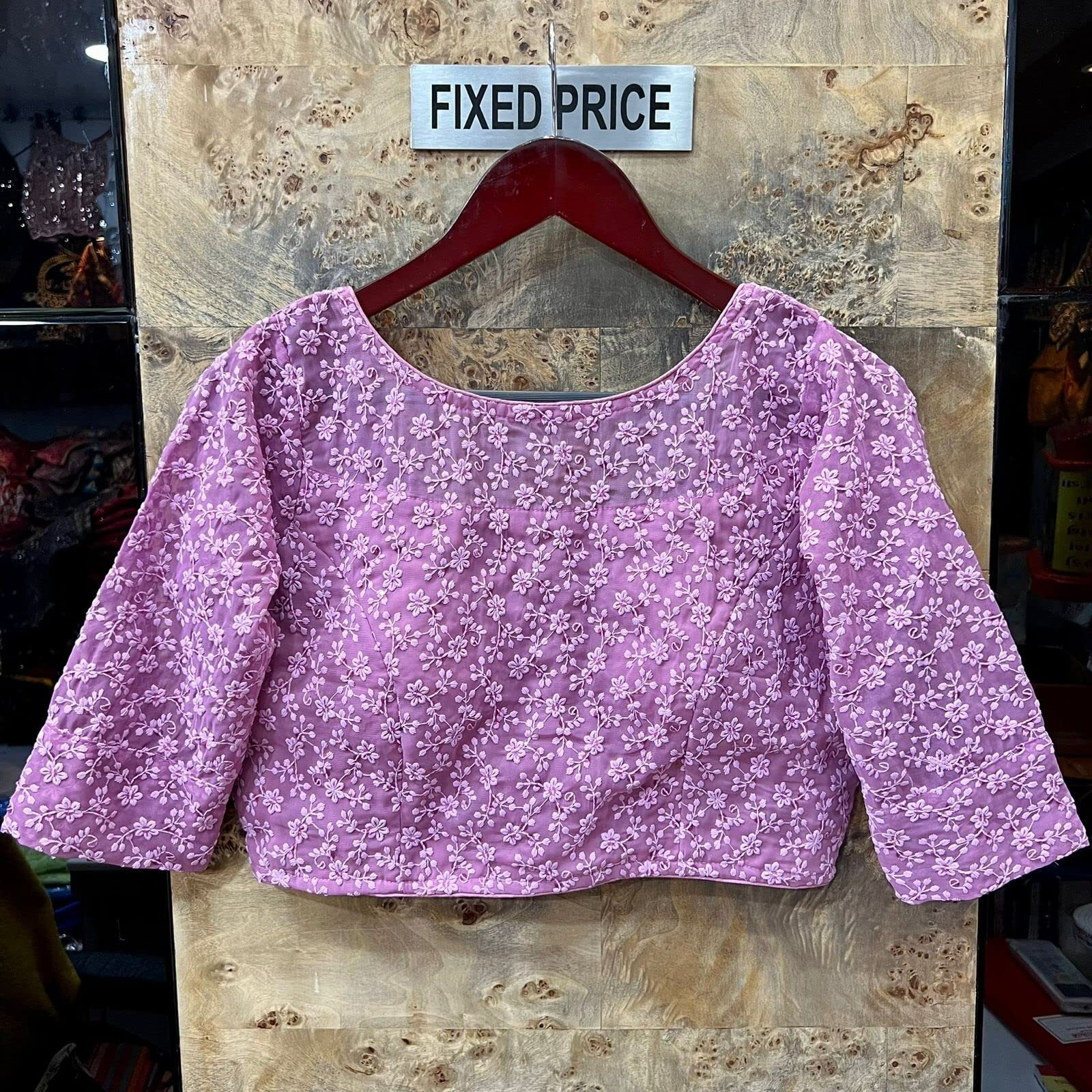 Vihu Fashion Womens Readymade Fancy Sifli Work Half Sleeve Saree Blouse.(Sifli Flower Onion_38)