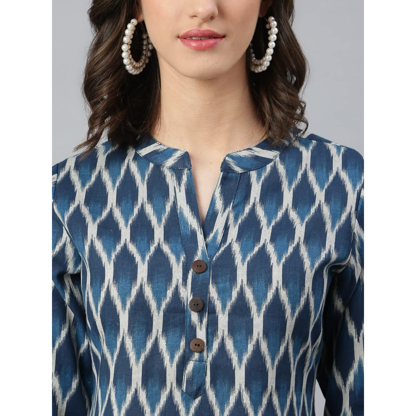 Idalia Blue Ikat Kurta