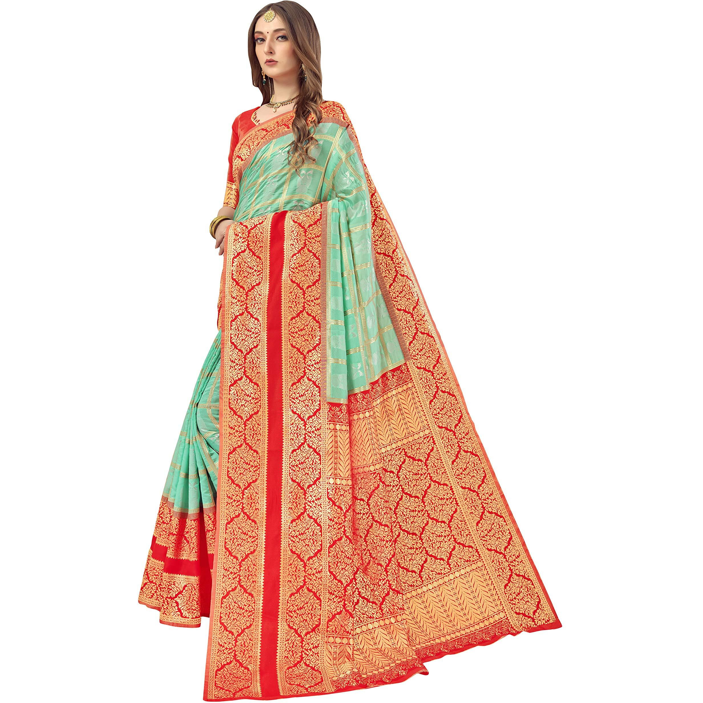 Glory Sarees Womens Banarasi Saree (Gs_Vivah_Silk101_Green)