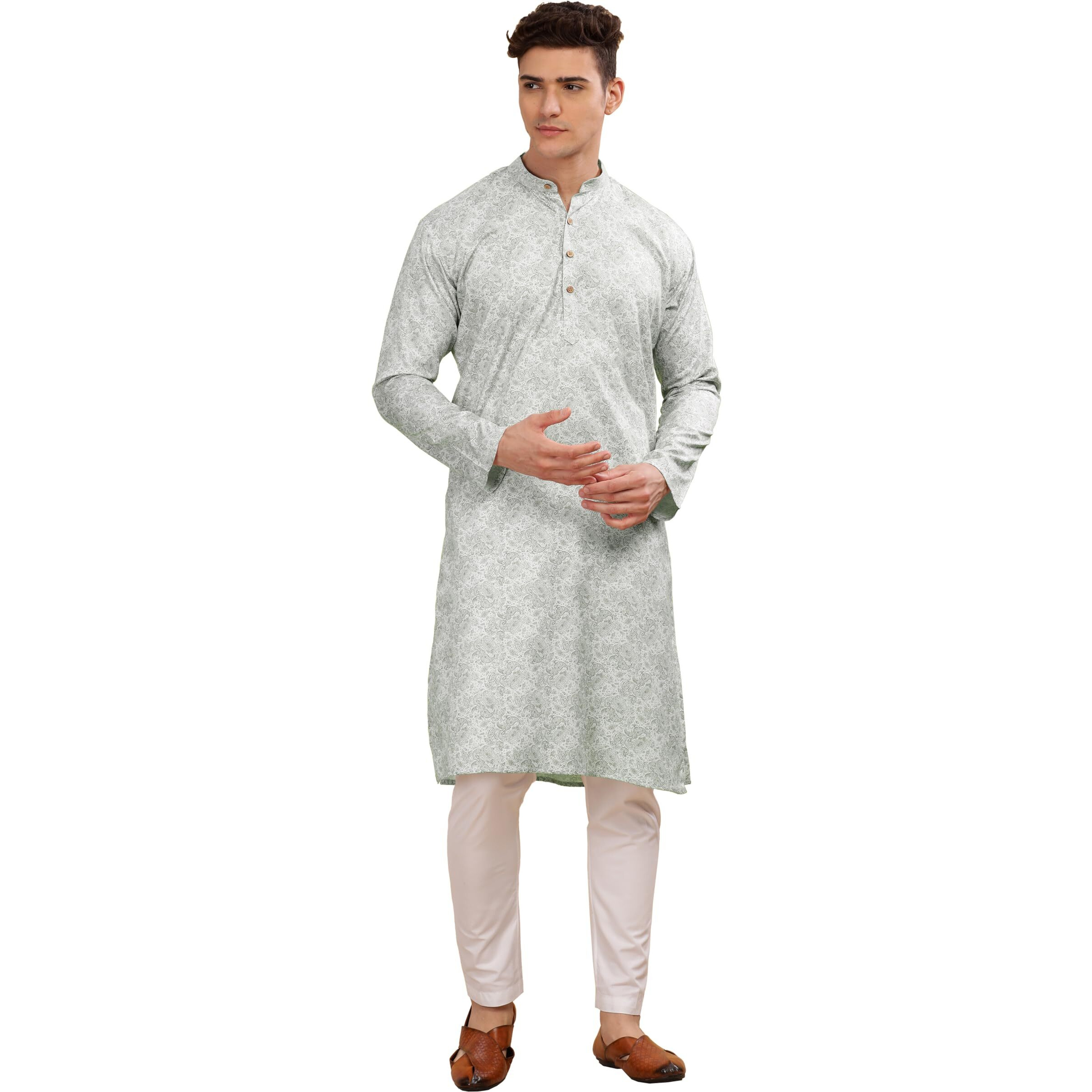 Be Active Men's Printed Black Kurta Set || Men Kurta Pajama || Men Kurta Pajama Set || Kurta Pajama For Men (C-Rf0049 Set 2 S)