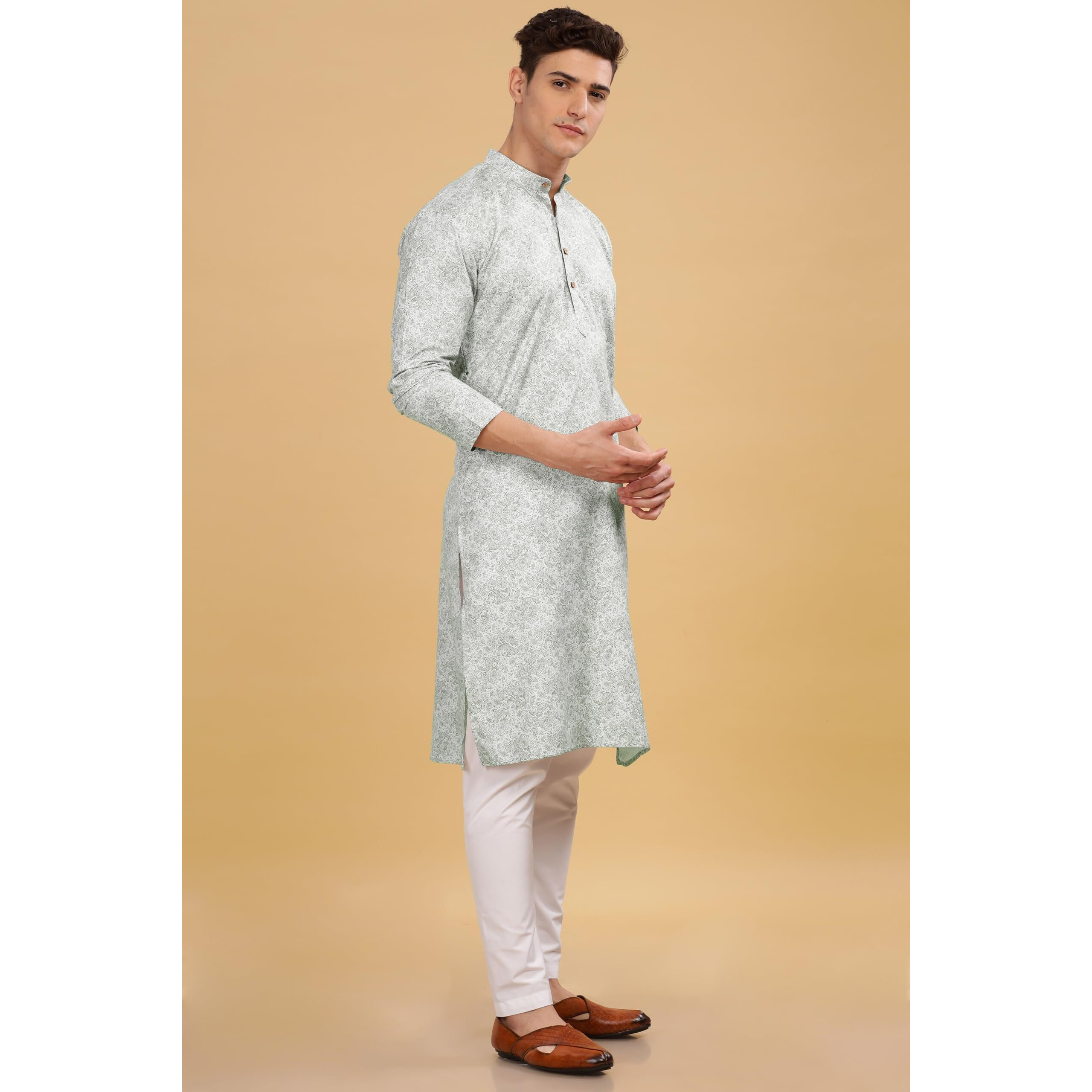 Be Active Men's Printed Black Kurta Set || Men Kurta Pajama || Men Kurta Pajama Set || Kurta Pajama For Men (C-Rf0049 Set 2 S)