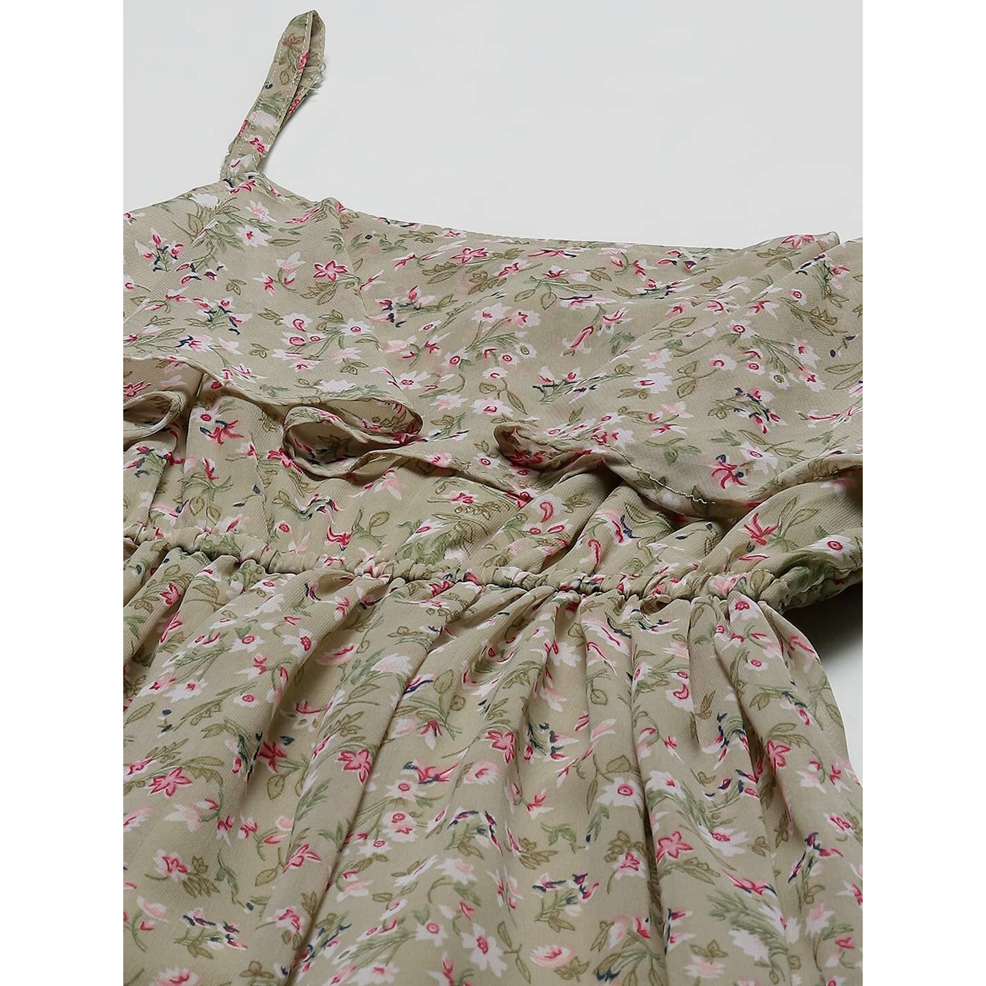 Aarika Women's Georgette Fit And Flare Knee-Length Dress (New_Md-W-2750_Green