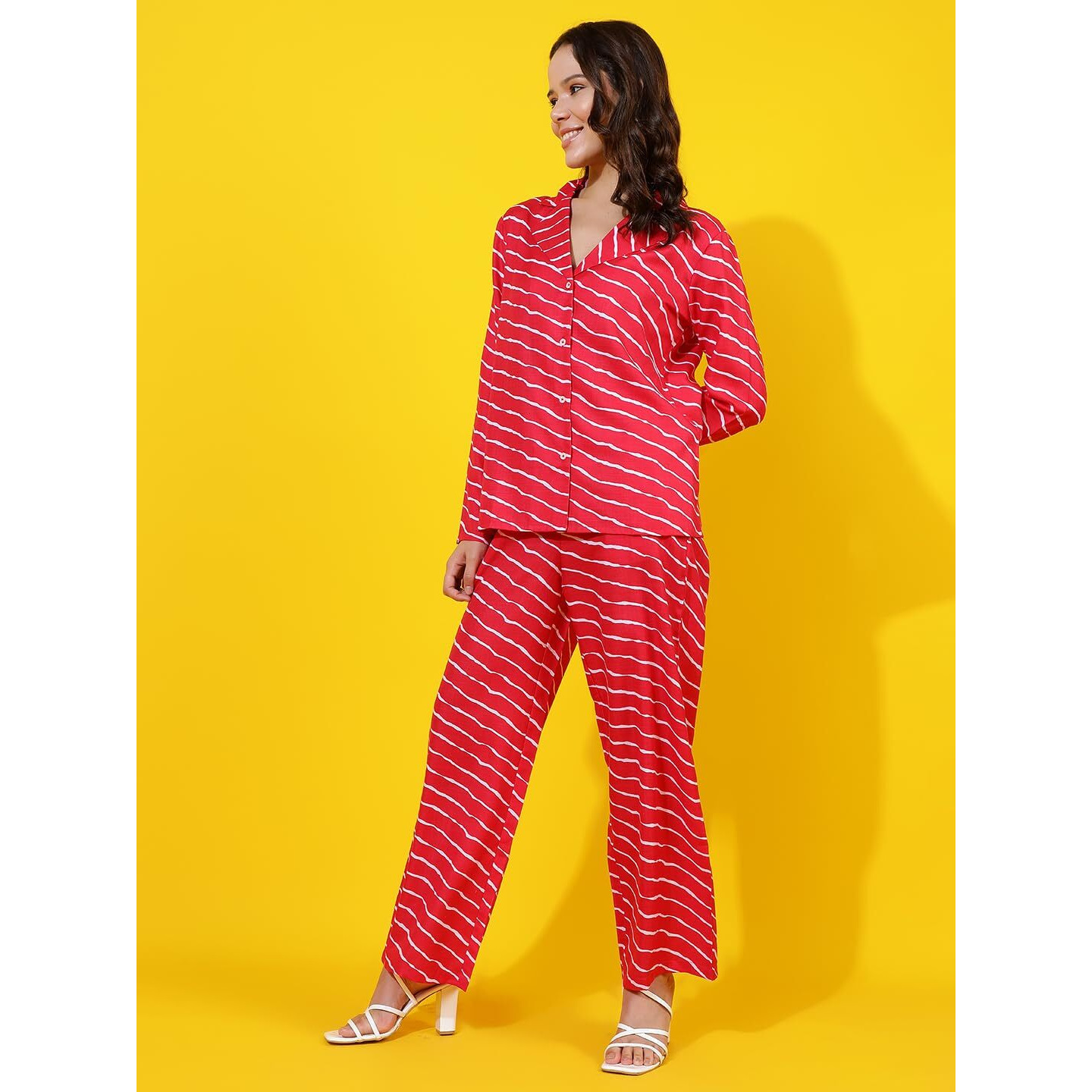 Kotty Women's Solid Co-Ord With Trousers(Multicolored,S)
