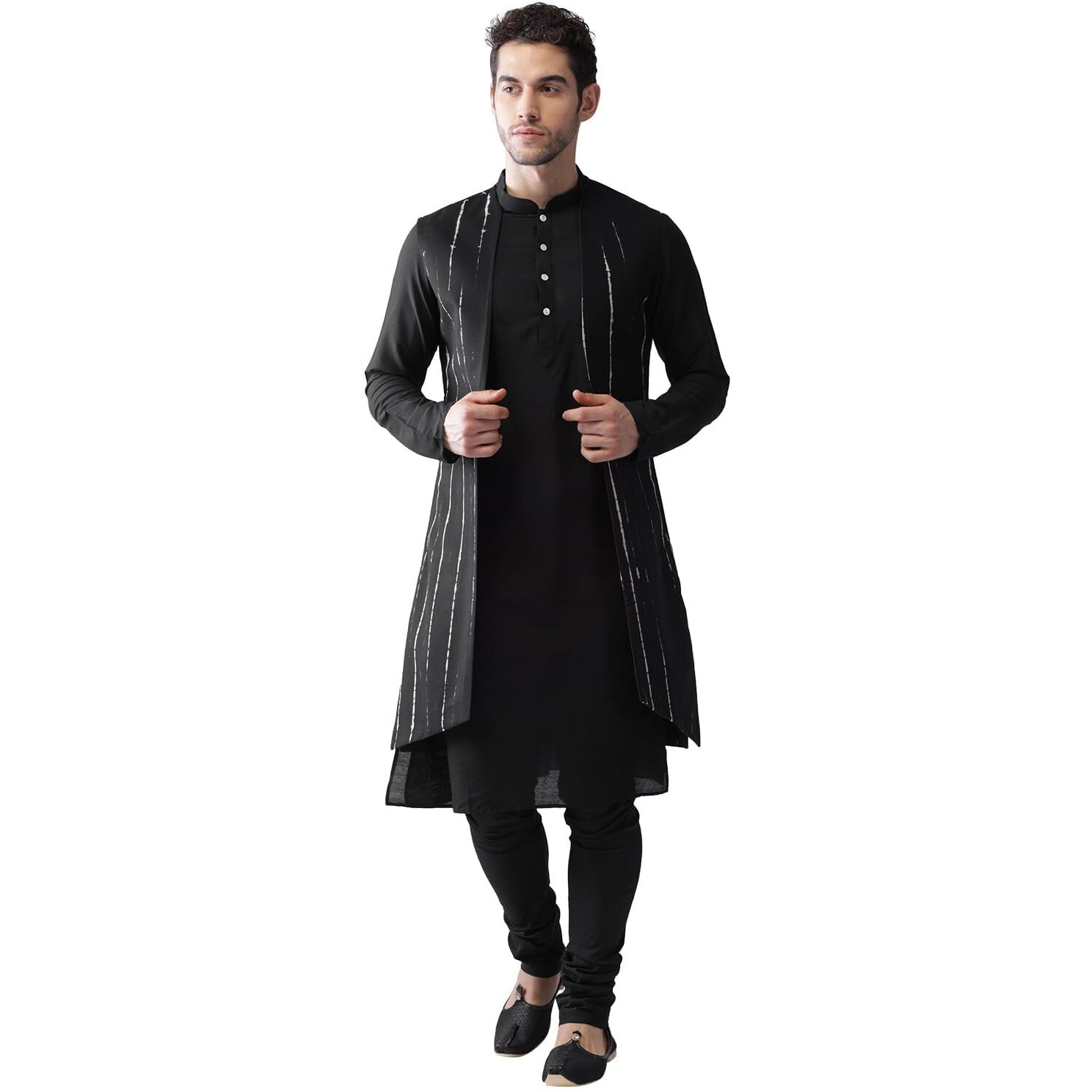 Kisah Kurta Pajama Set For Men With Modi Jacket  Ethnic Kurta For Man | Wedding Dress Set & Traditional Outfit, Peanut, 42