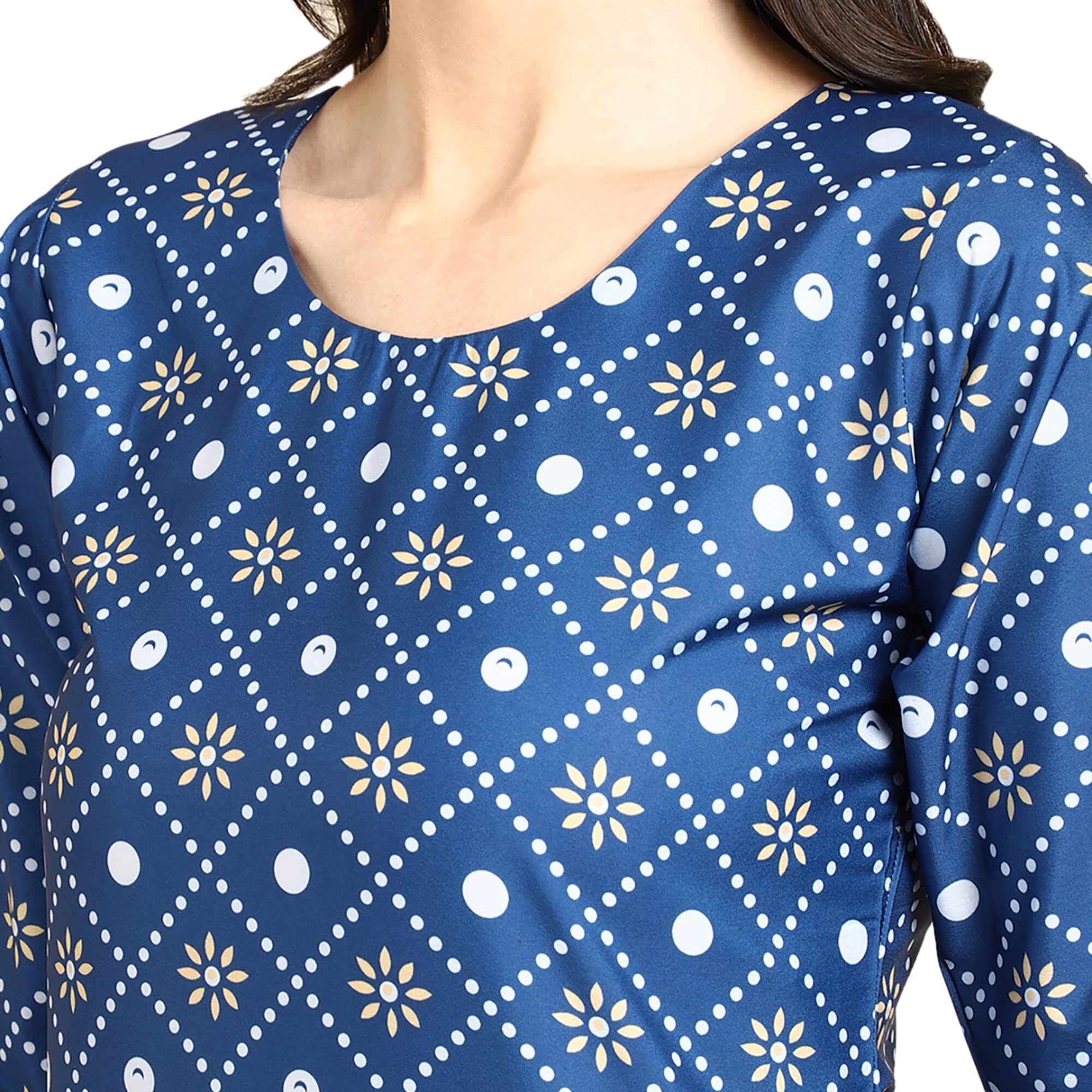 Pinkmint Women's Crepe Digital Print Straight Kurta [Pack Of 5] (Cch-358-353-362-347-351-M)