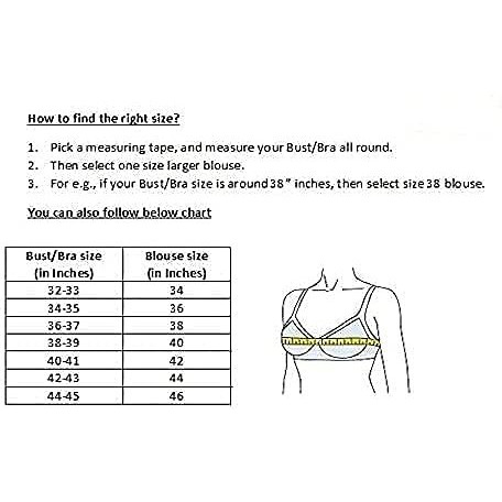 Pujia Mills Women's Multicolor Phantom Silk Floral Embroidery Checks Readymade Saree Blouse (Checks Blouse_Gajari_38 Size+ Margin)