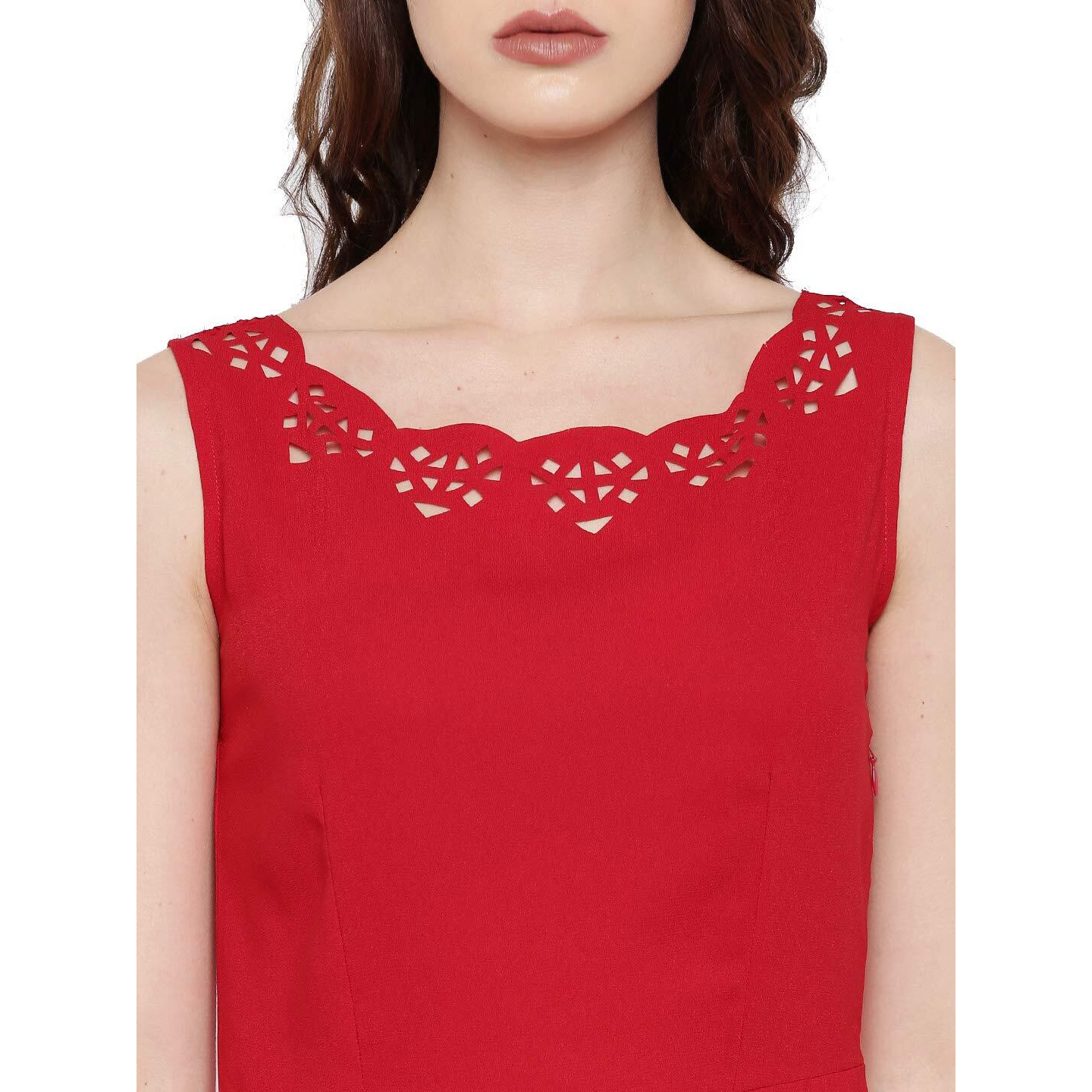 Rare Women's A-Line Dress (Ep1422-M, Red, Medium)