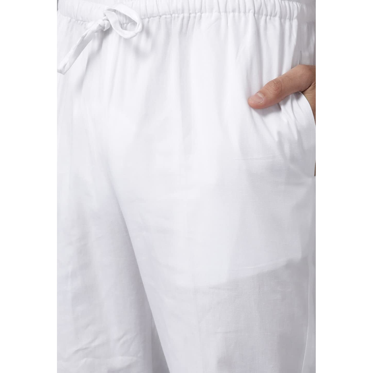 See Designs Mens Kurta | Specially Crafted And Designed For The Eid Festival White Cotton Embroidered Kurta With Pajama Set Mandarin Collar Long Sleeves Chikankari Kurta | Sdkt109201Xxl