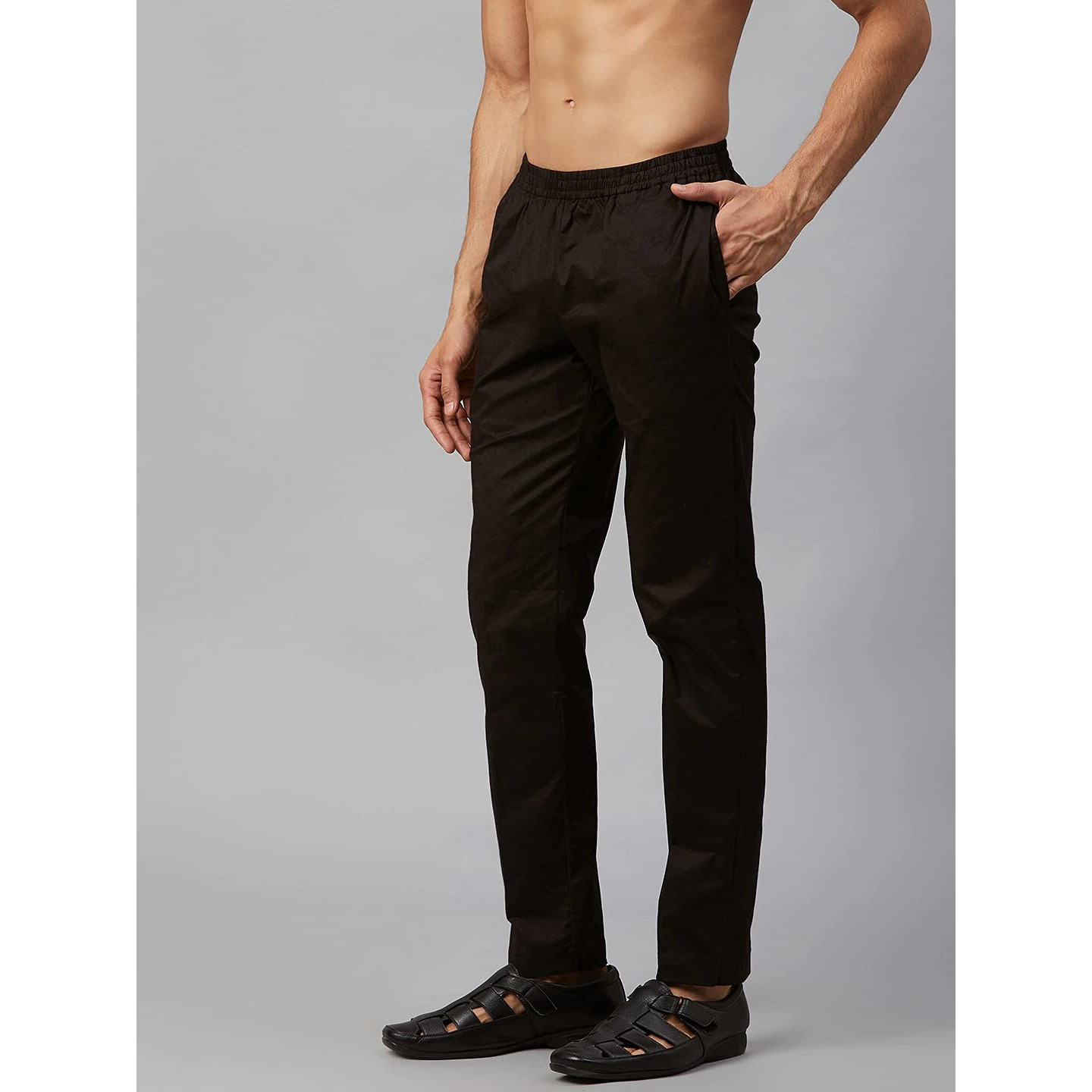 See Designs Men Black Solid Pure Cotton Men's Pyjama (Pack Of 2)_Sdcbpj152Xxxl