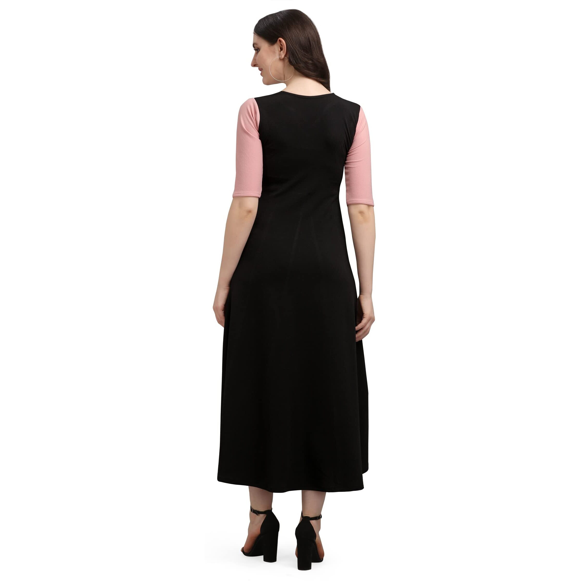 Purvaja Women's Corduroy Empire Waist Maxi Cocktail Dress (Lucy-412-Pe-Bl-L_Peach