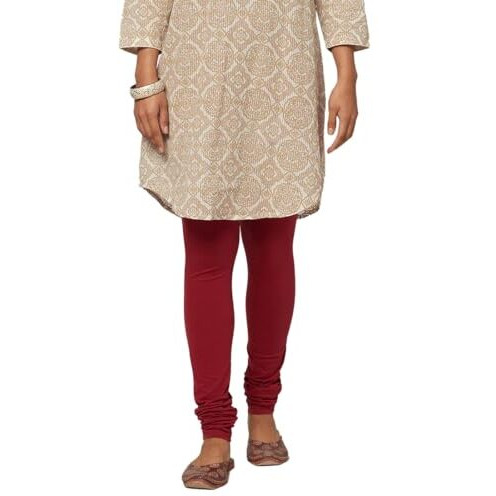 Fabindia Women's Regular Churidar (2103222Maroon_Maroon