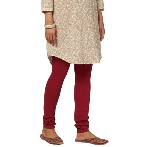 Fabindia Women's Regular Churidar (2103222Maroon_Maroon