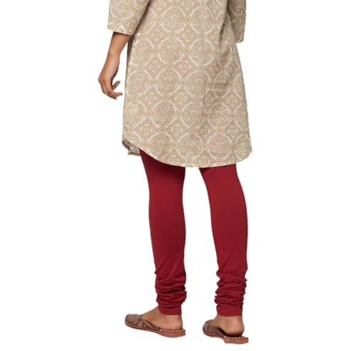 Fabindia Women's Regular Churidar (2103222Maroon_Maroon