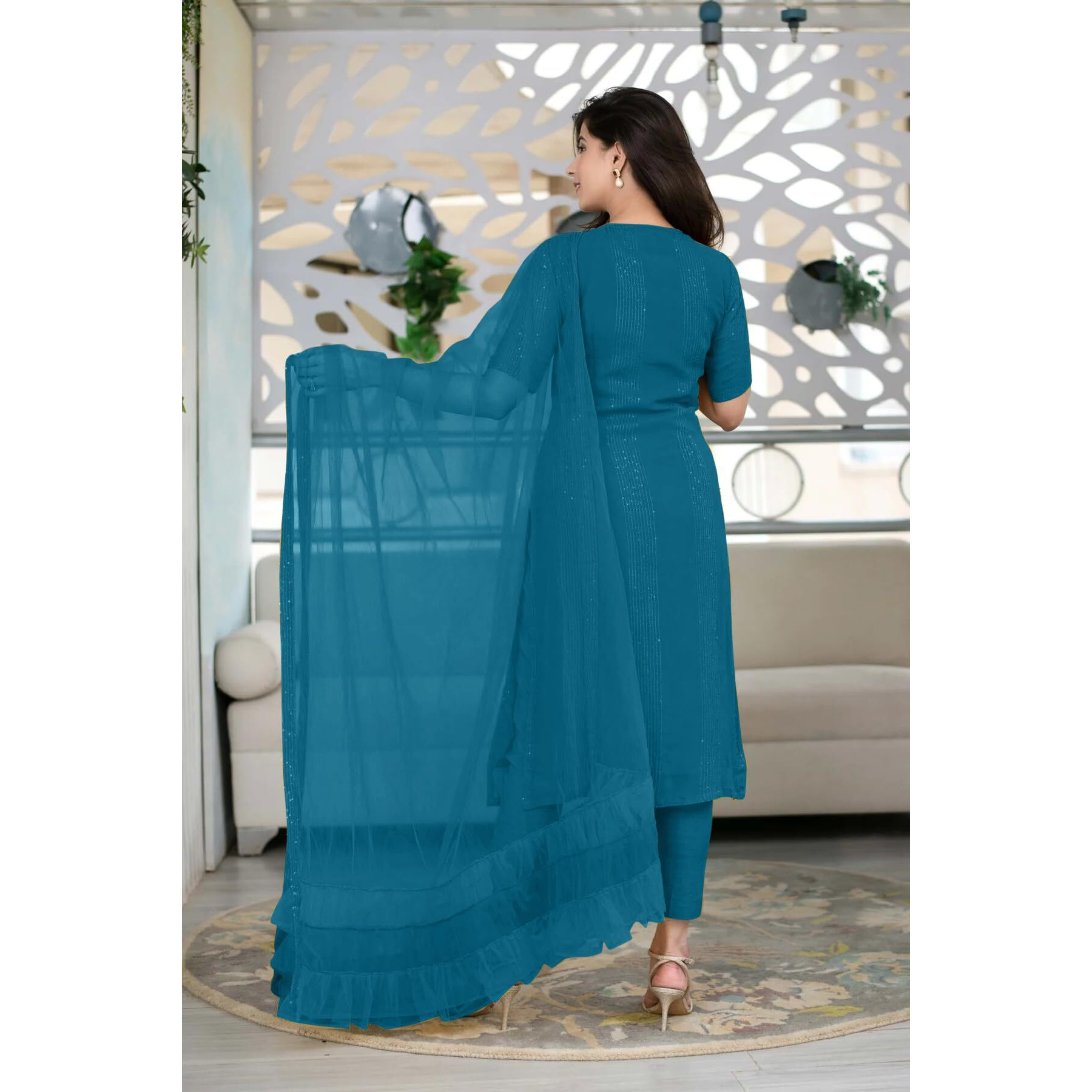 Fashion Basket Georgette Kurta Set With Dupatta For Women