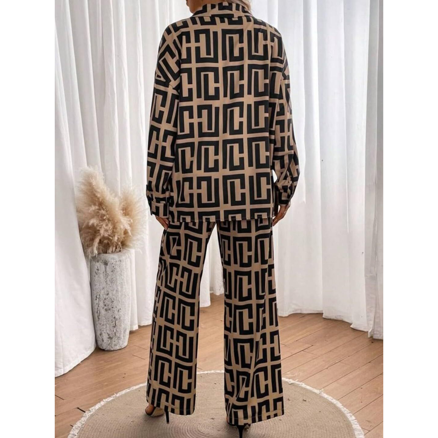 Gufrina Printed Co-Ords Set (Beige L)