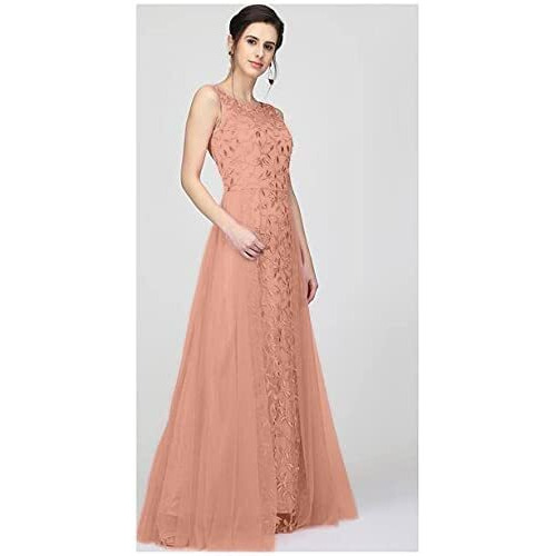 Patlani Women's Net Fit And Flare Knee Length Dress (All Over-New_Orange_Xl
