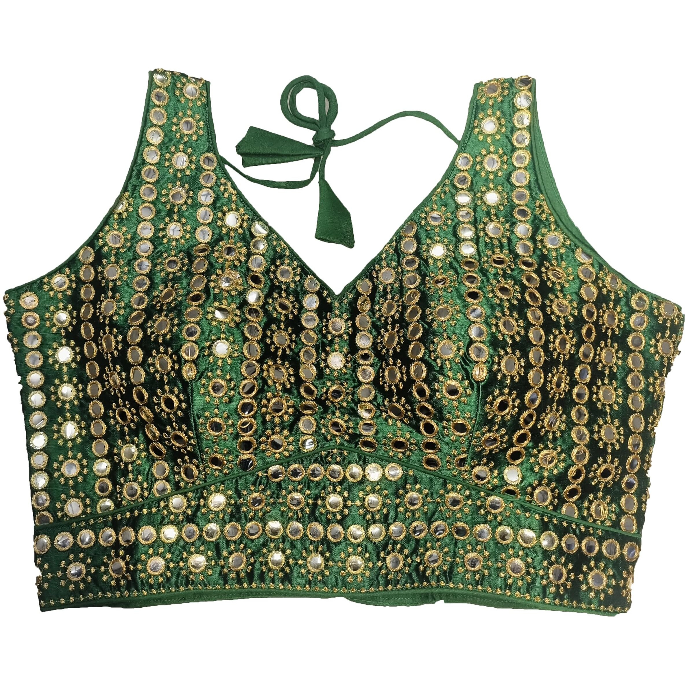 Pujia Mills Women's Milan Silk Solid Sleeveless Regular Blouse (B101 Bottle Green 34