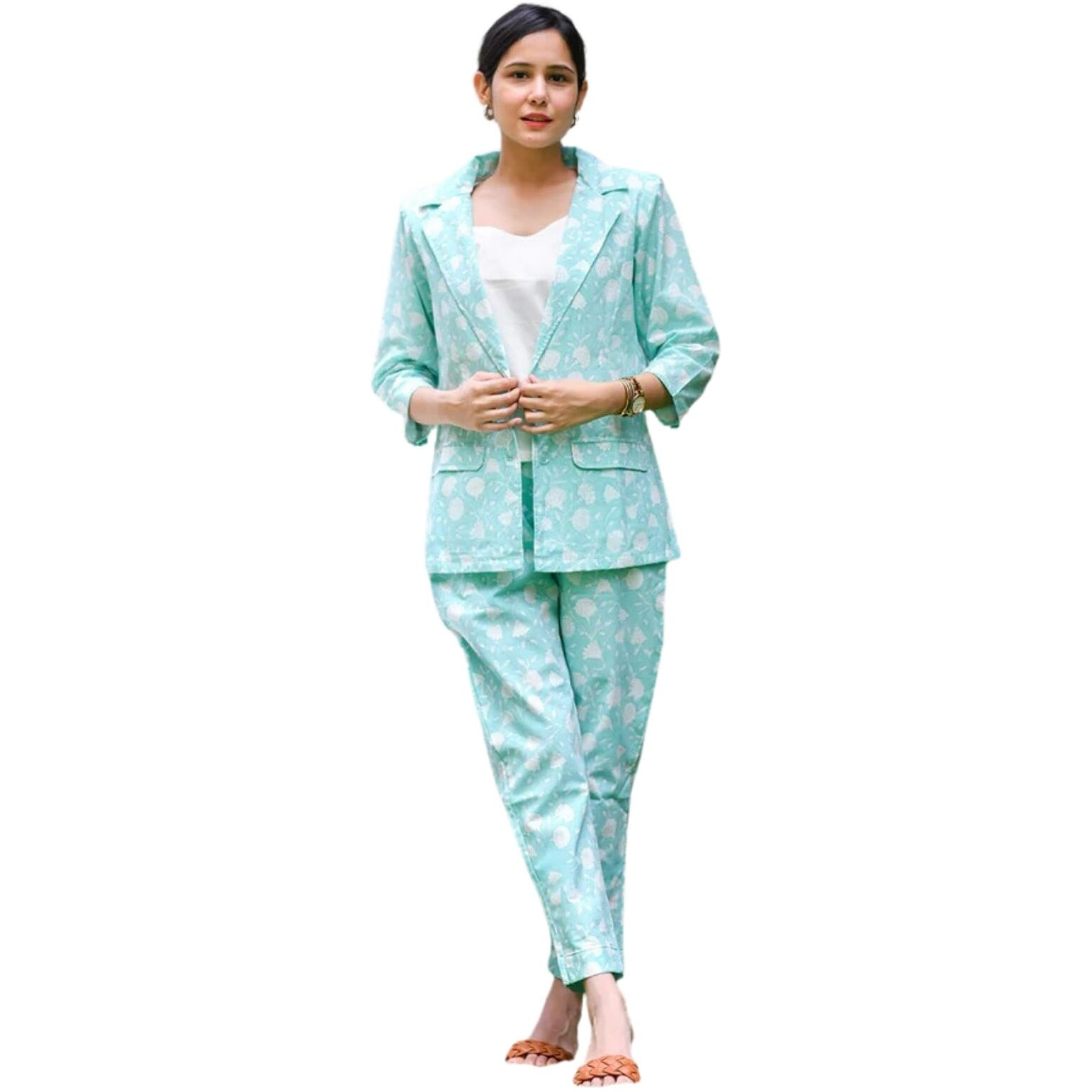 Dhruvi Trendz Womens Rayon Co-Ord Set Regular Fit Casual (Dt-W1786&Tr845_Sky_2Xl)