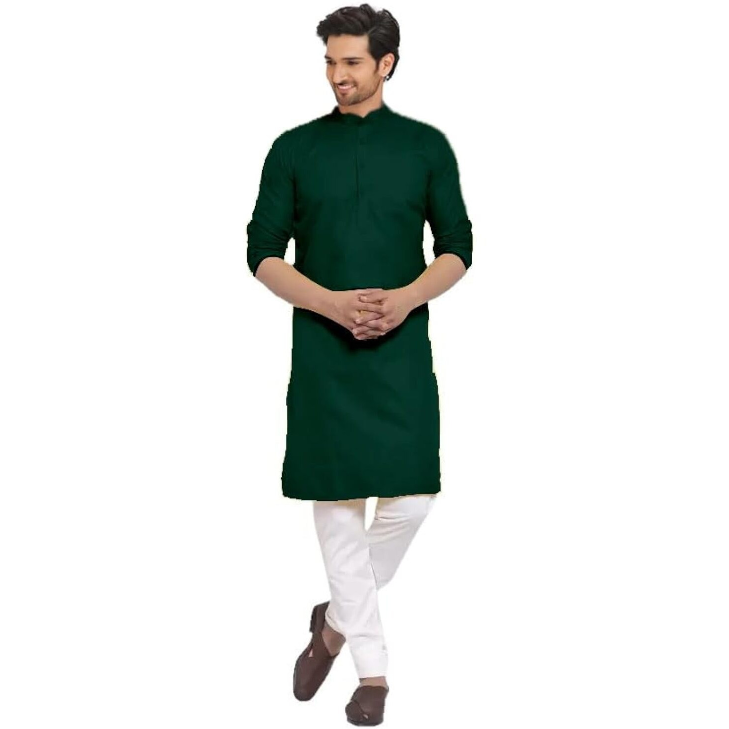 Lookmark Men's Cotton Blend Yellow Straight Kurta(Kurta 06-Xxl_)