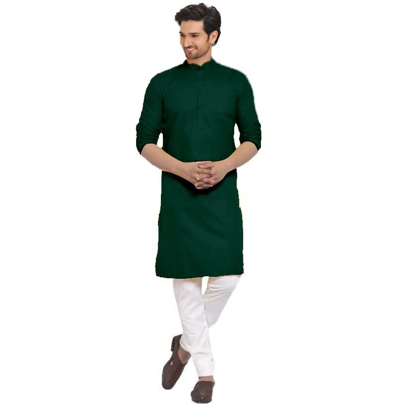 Lookmark Men's Cotton Blend Yellow Straight Kurta(Kurta 06-Xxl_)