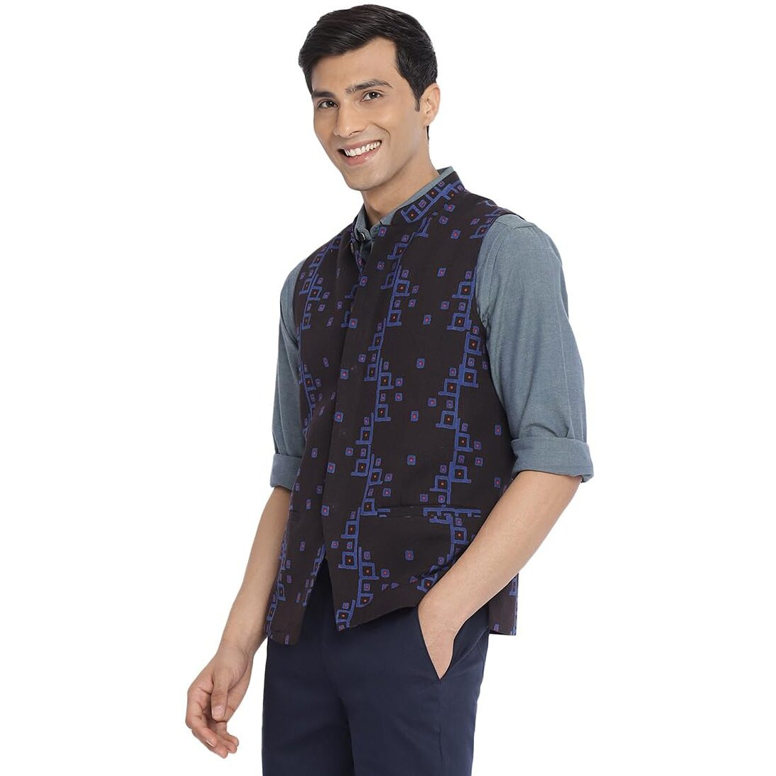 Fabindia Men's Jacket (20041049_Black