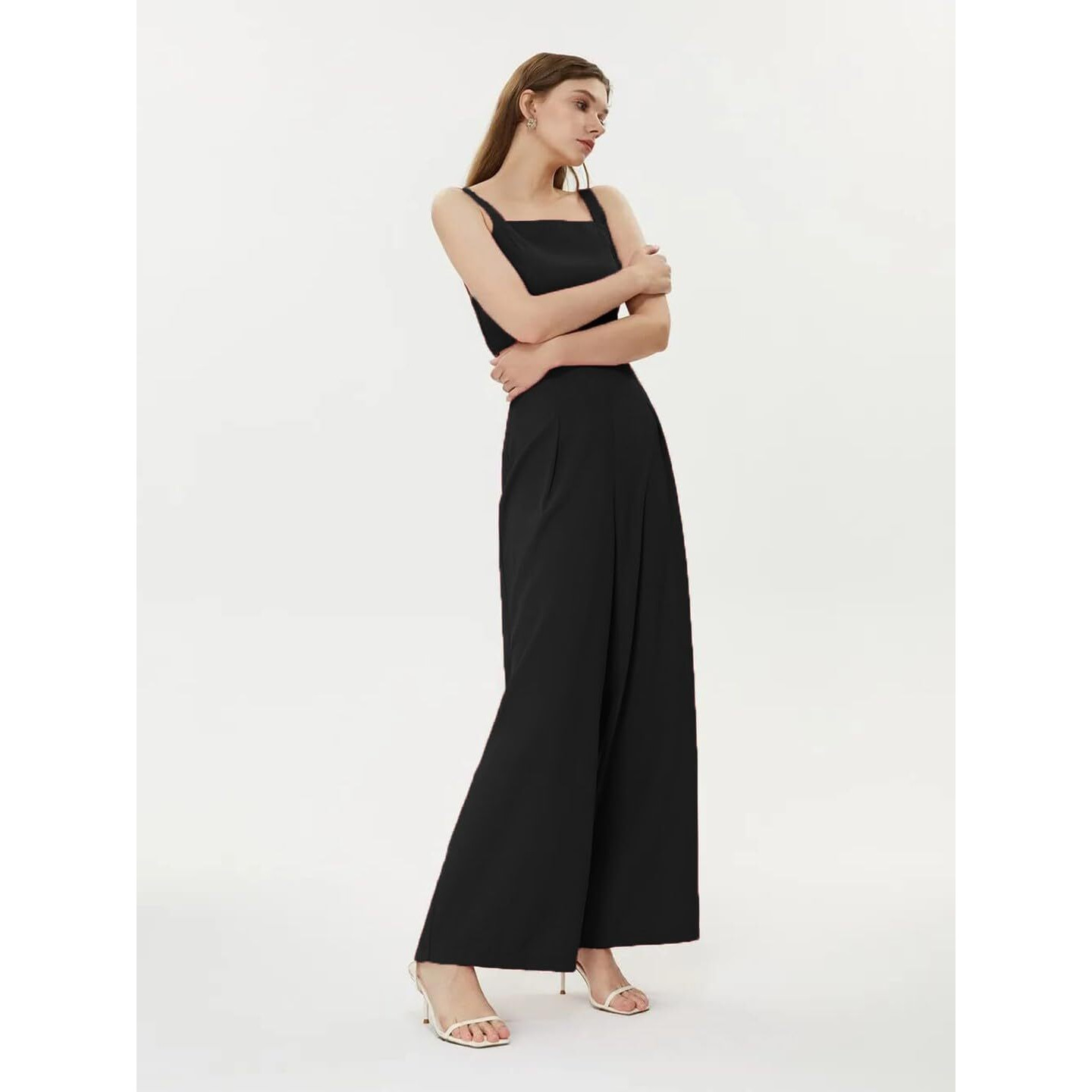 Kotty Women's Bodycon Sleeveles Co-Ord Top And Trouser Set(Black,S)