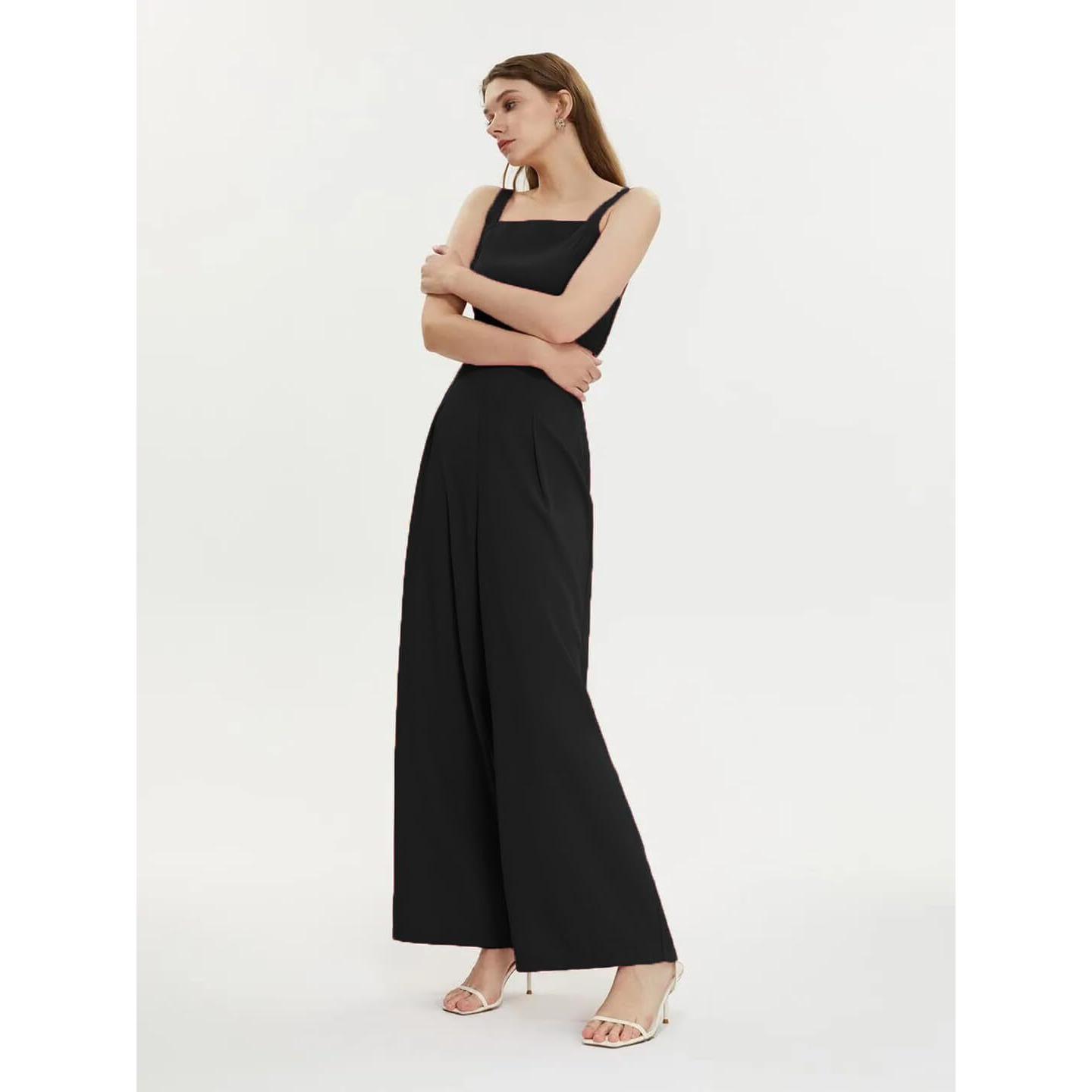 Kotty Women's Bodycon Sleeveles Co-Ord Top And Trouser Set(Black,S)