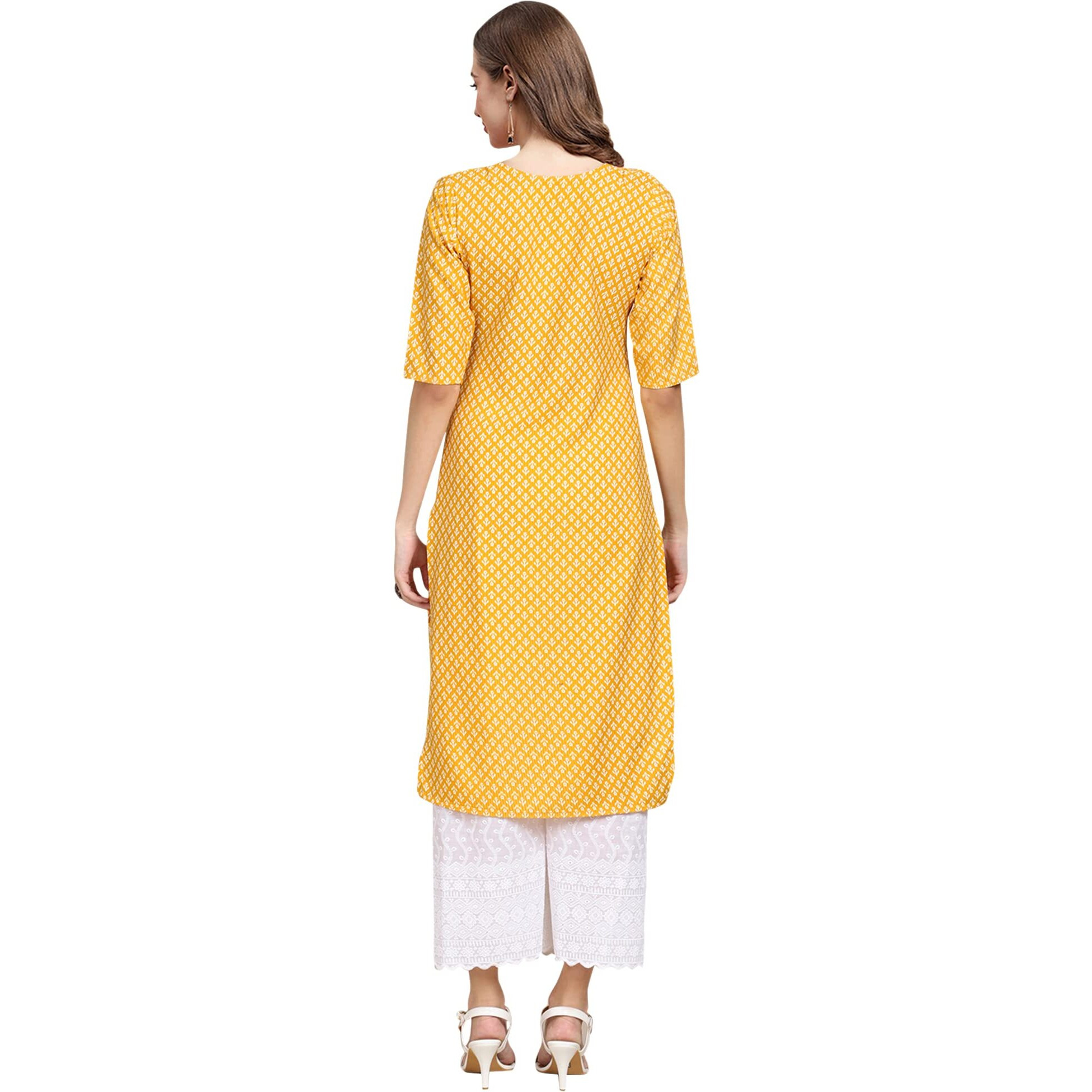 Pinkmint Women's Crepe Digital Print Straight Kurta [Pack Of 6]