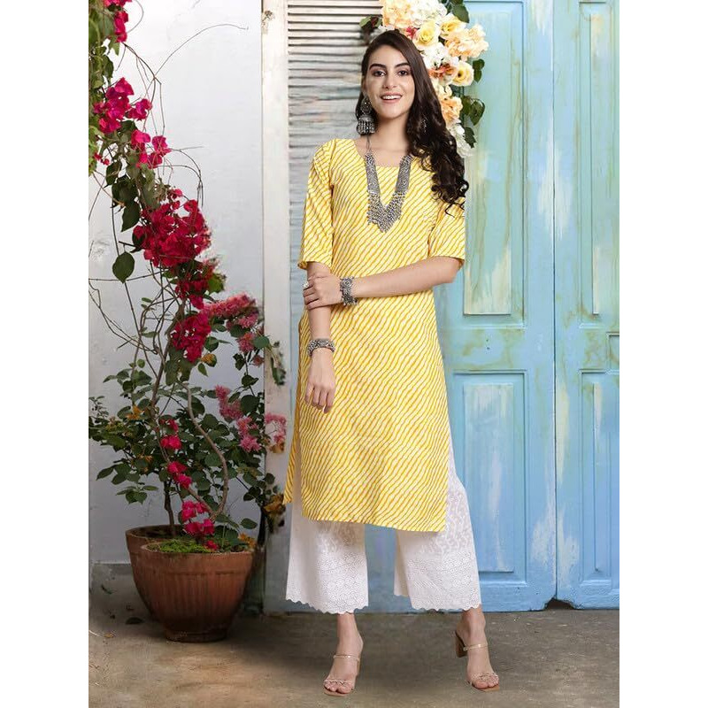 Pikmint Women's Crepe Kurti For Women's Ethnic Printed Kurti For Women's (Pack Of 5)