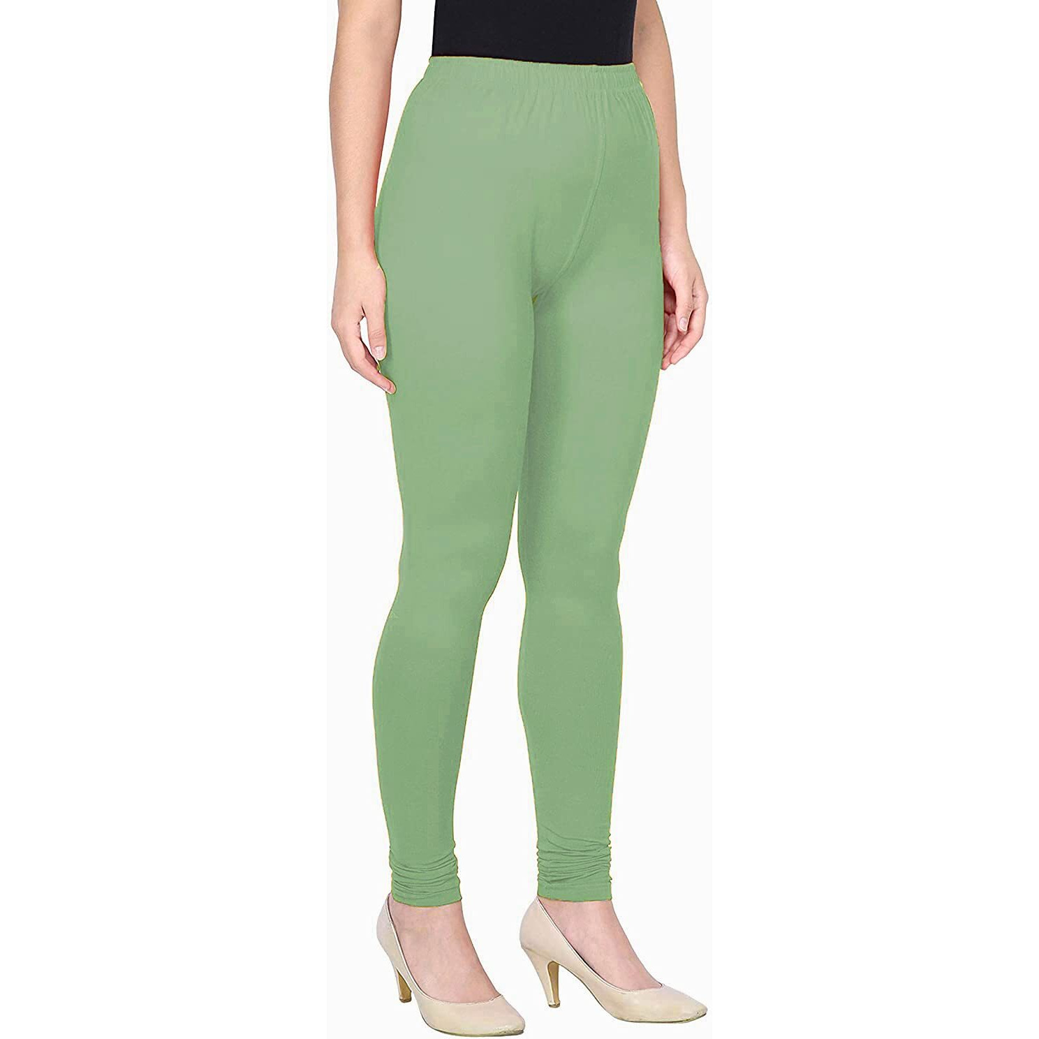 Shasmi Women's Stretch Leggings Com Chudidar P Green 98_Mint M
