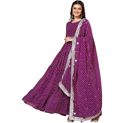 Fashion Basket Georgette Anarkali Kurta Set For Women