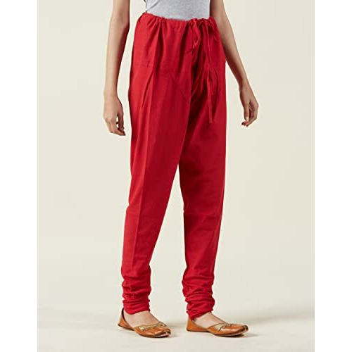 Fabindia Women's Relaxed Pants (101811802_Red