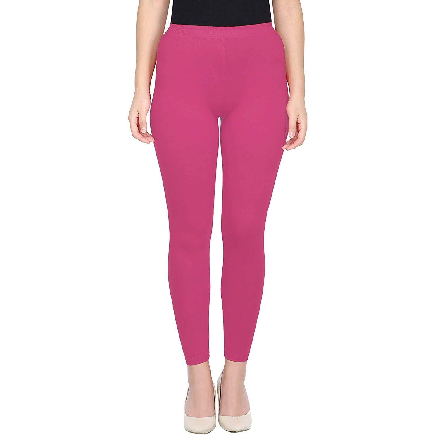 Shasmi Women's Stretch Leggings Xl Ankle Pink 7_Rani 2Xl