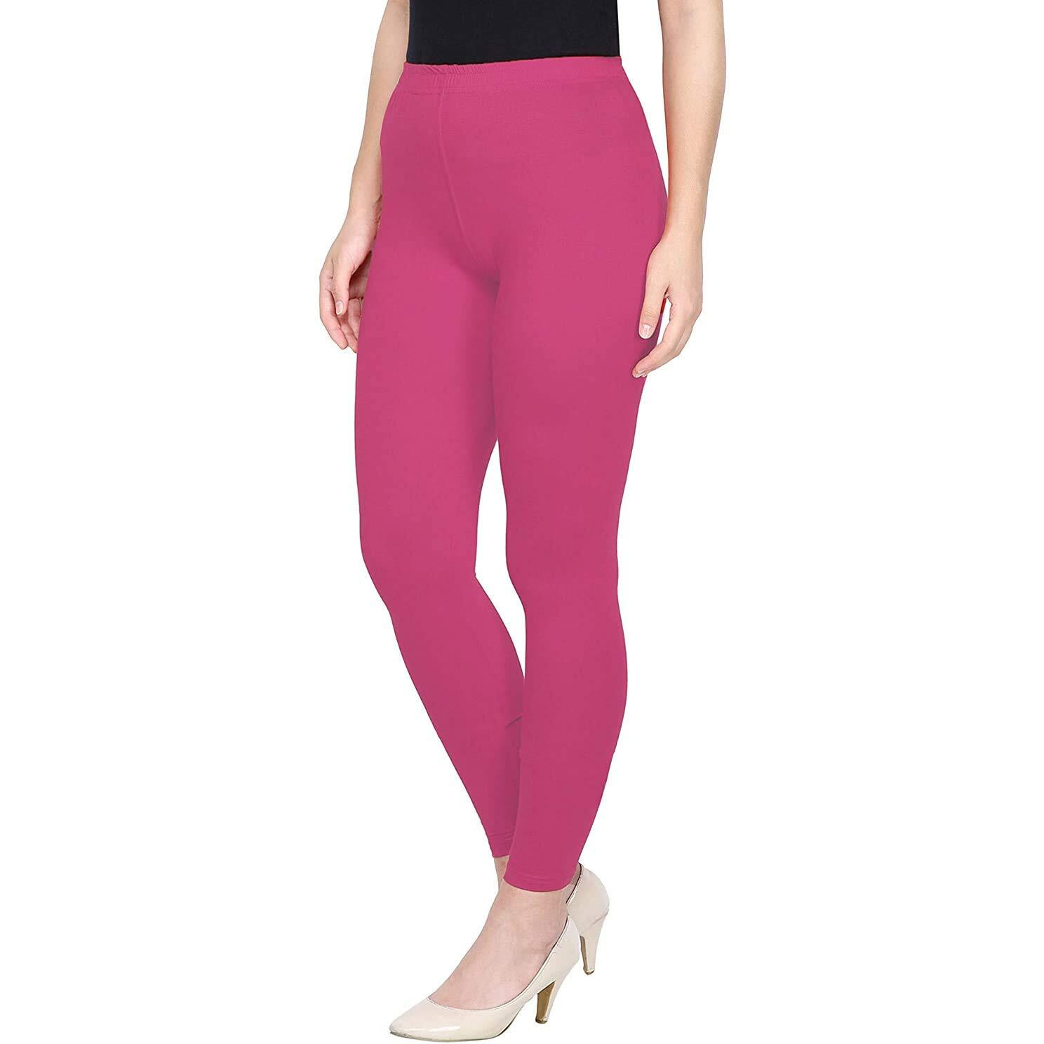 Shasmi Women's Stretch Leggings Xl Ankle Pink 7_Rani 2Xl