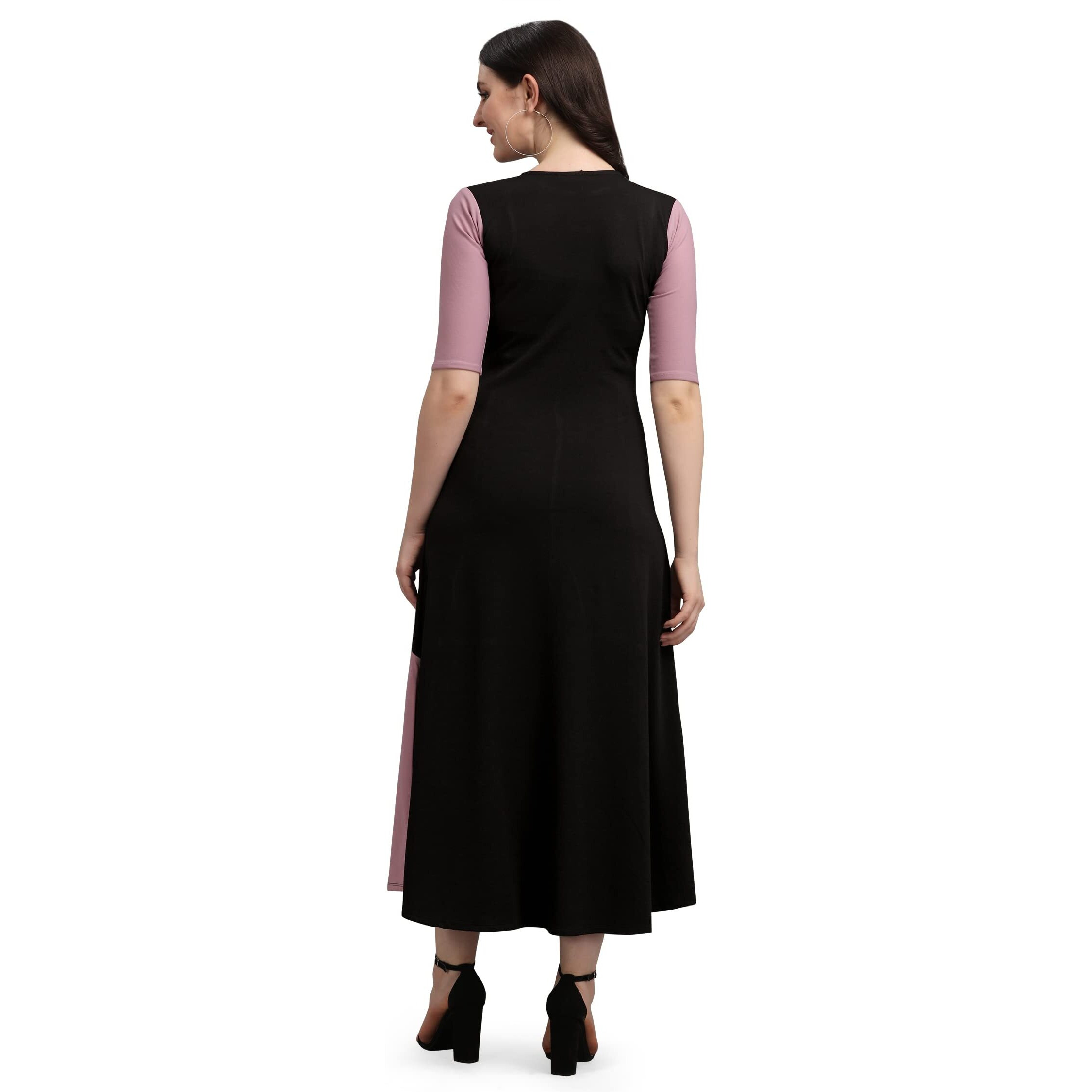 Purvaja Women's Corduroy Empire Waist Maxi Casual Dress (Lucy-386-Lv-Bl-Xxl_Light Violet