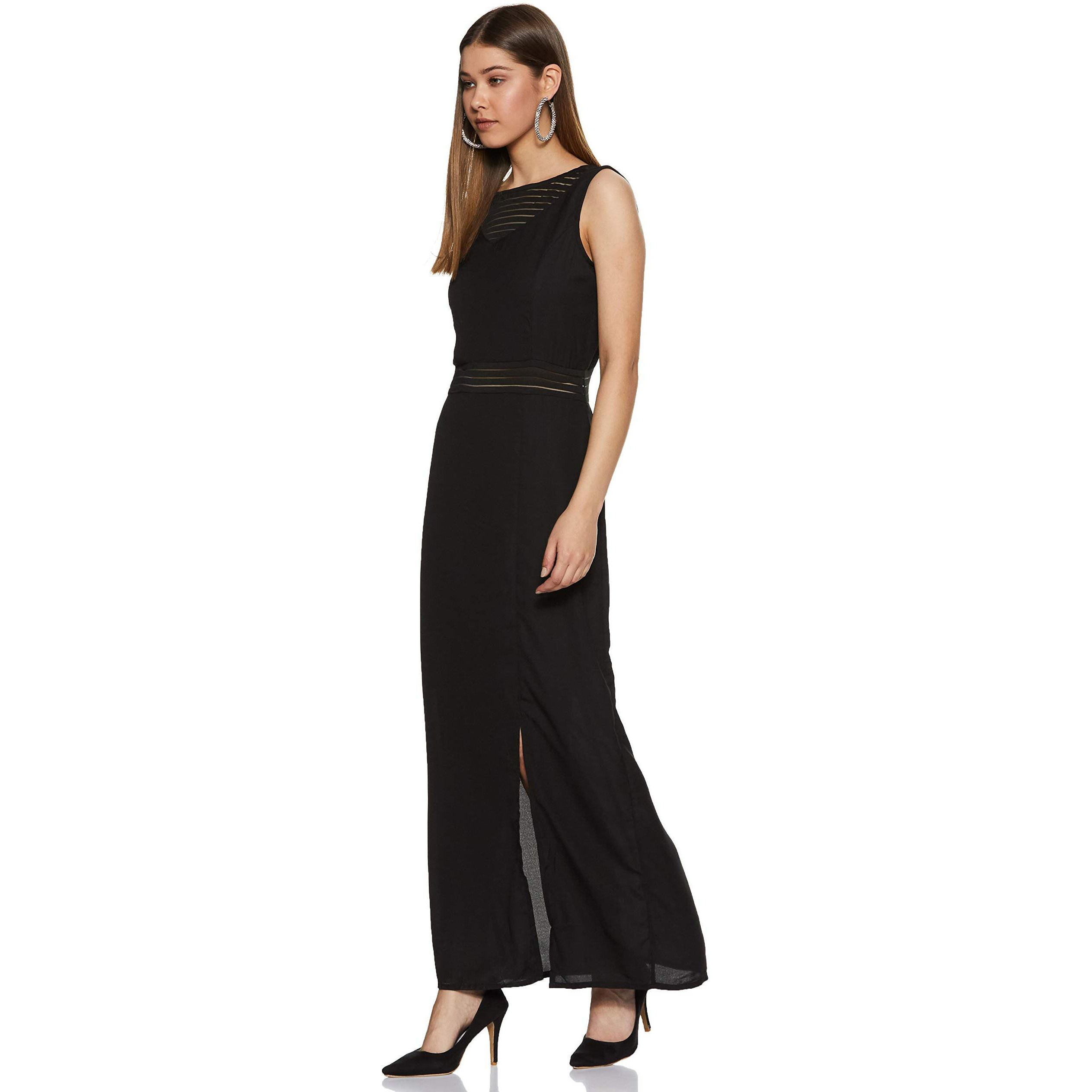 Rare Women's A-Line Dress (Ep1604-M, Black, Medium)