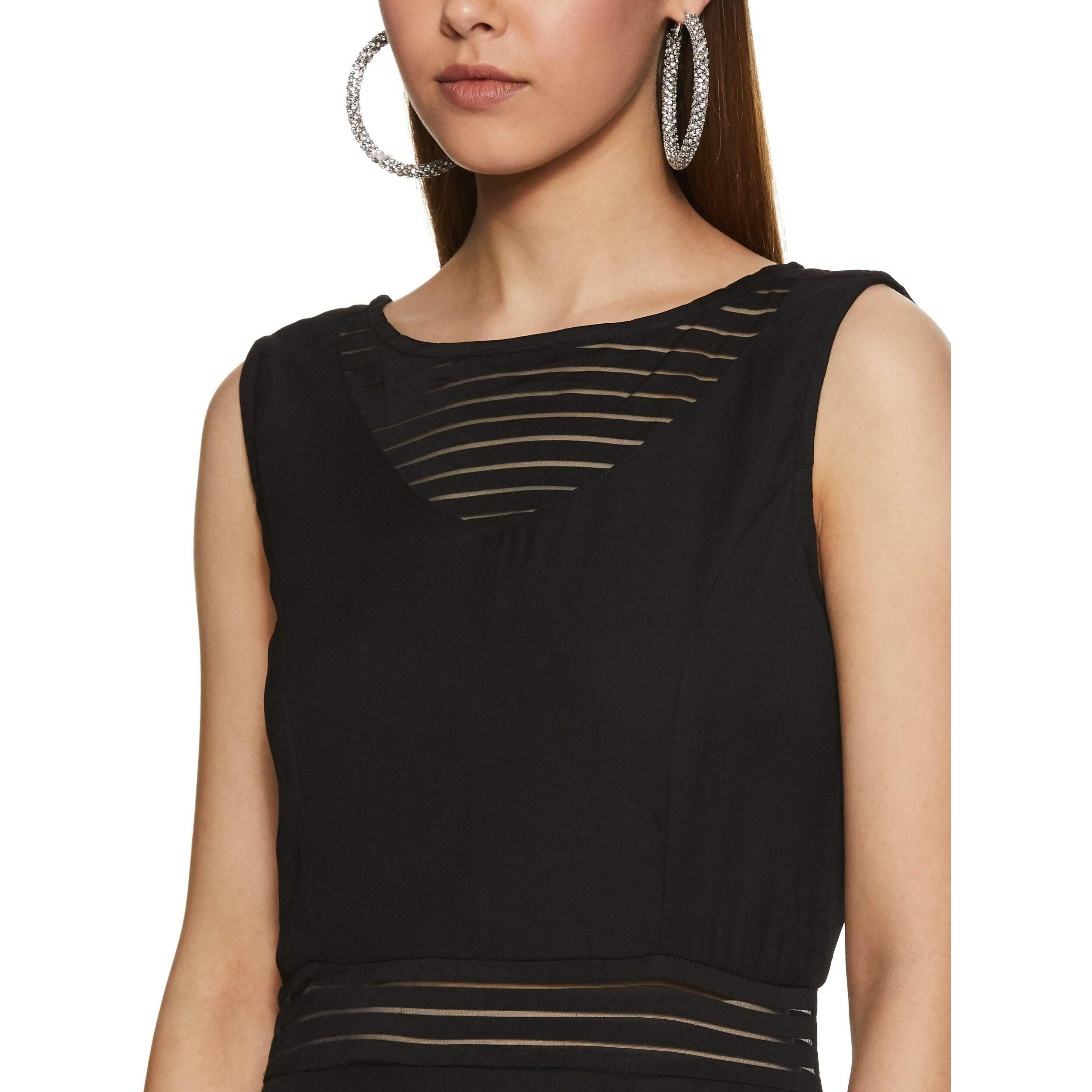 Rare Women's A-Line Dress (Ep1604-M, Black, Medium)