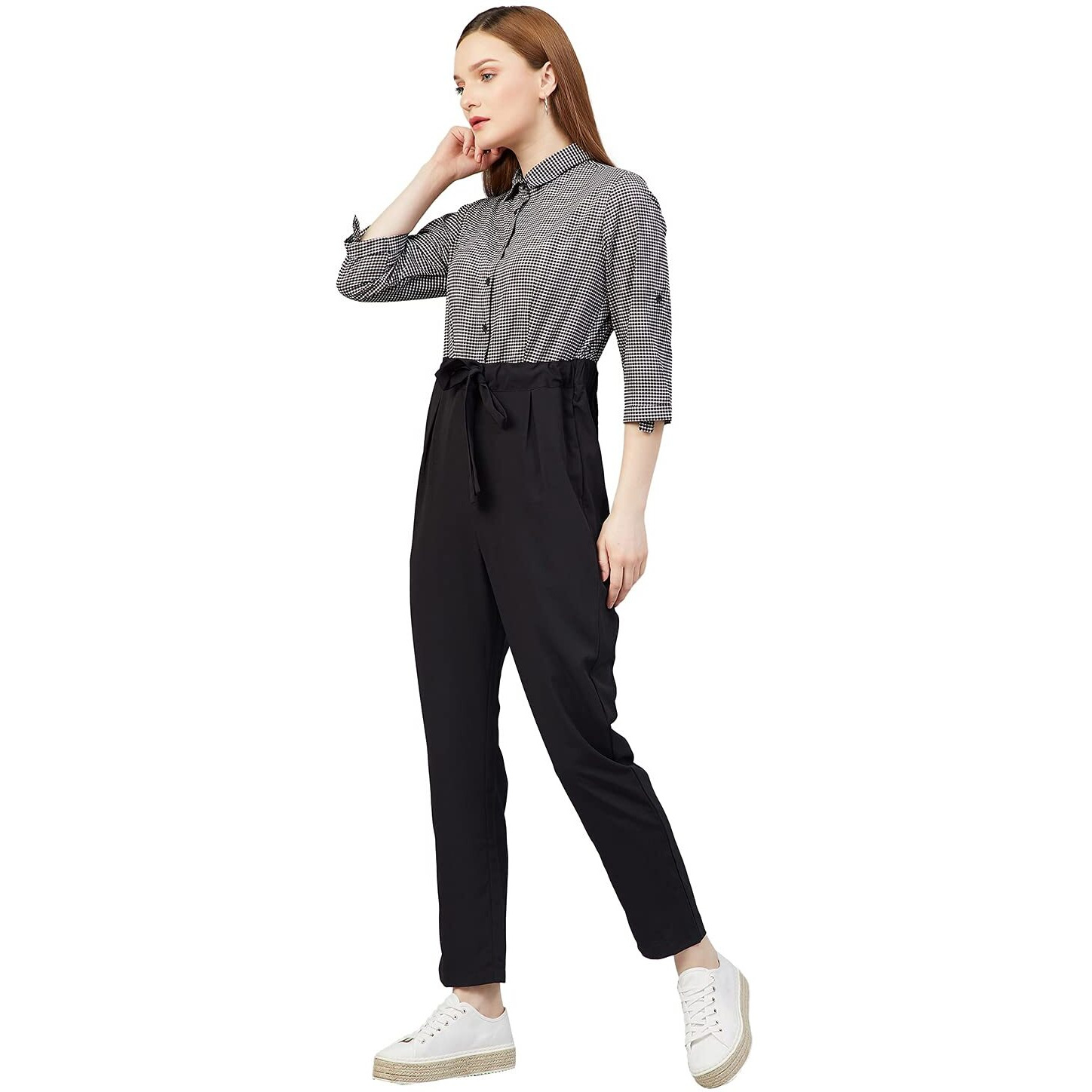 Rare Women's Polyester A-Line Maxi Casual Dress (Ep6044_Black_Medium)