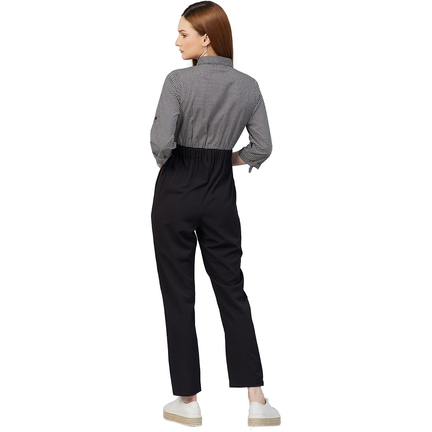 Rare Women's Polyester A-Line Maxi Casual Dress (Ep6044_Black_Medium)