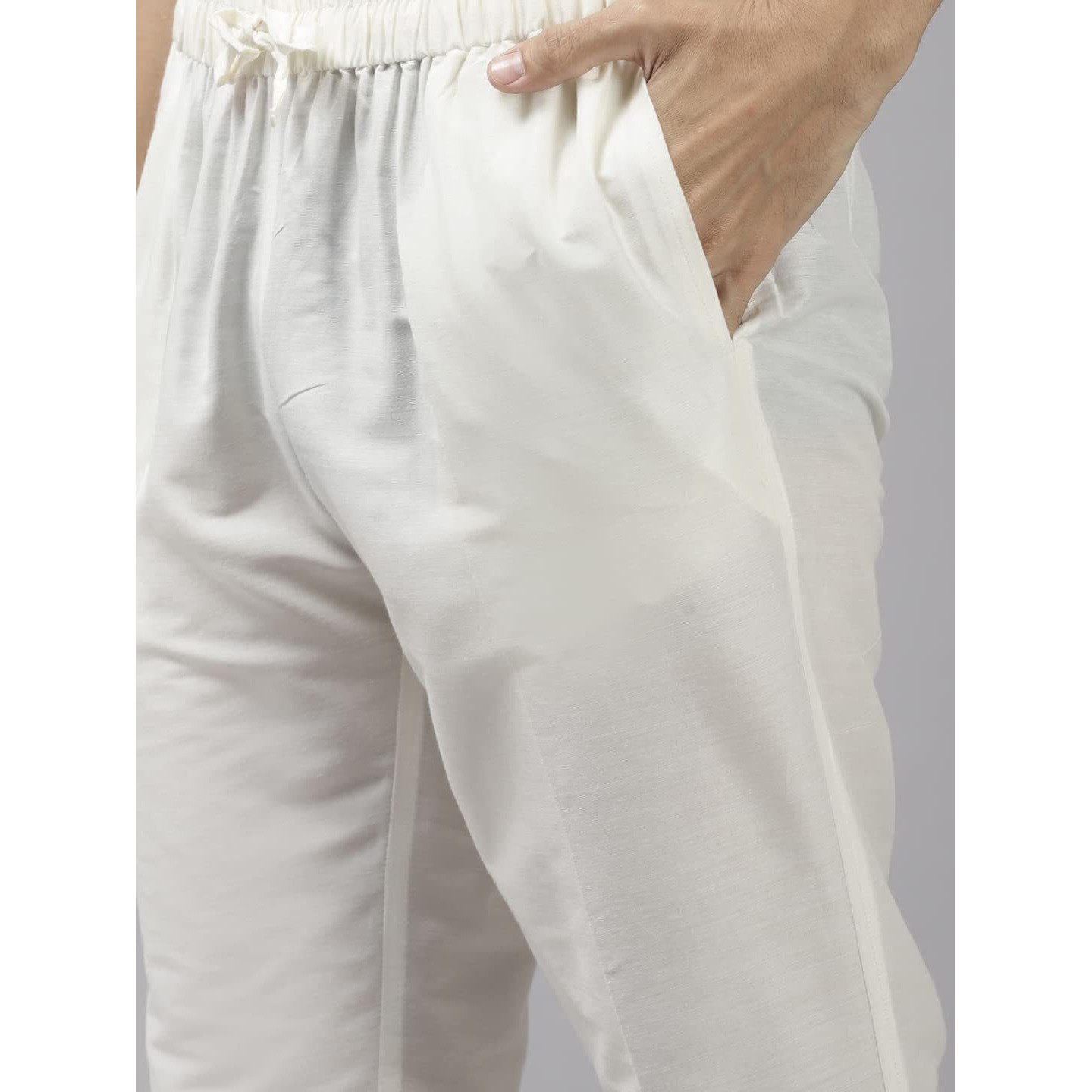 See Designs Blue & White Regular Fit Self Pattern Kurta Set_Sdkt105001S