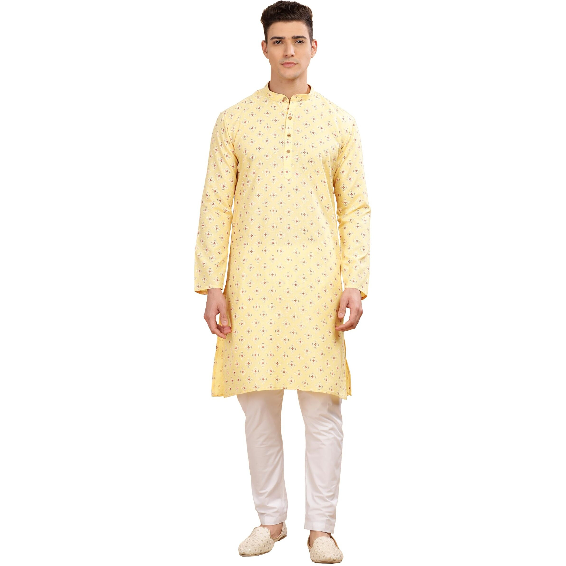 Be Active Men's Cotton Regular Kurta (C-399-1_Cream