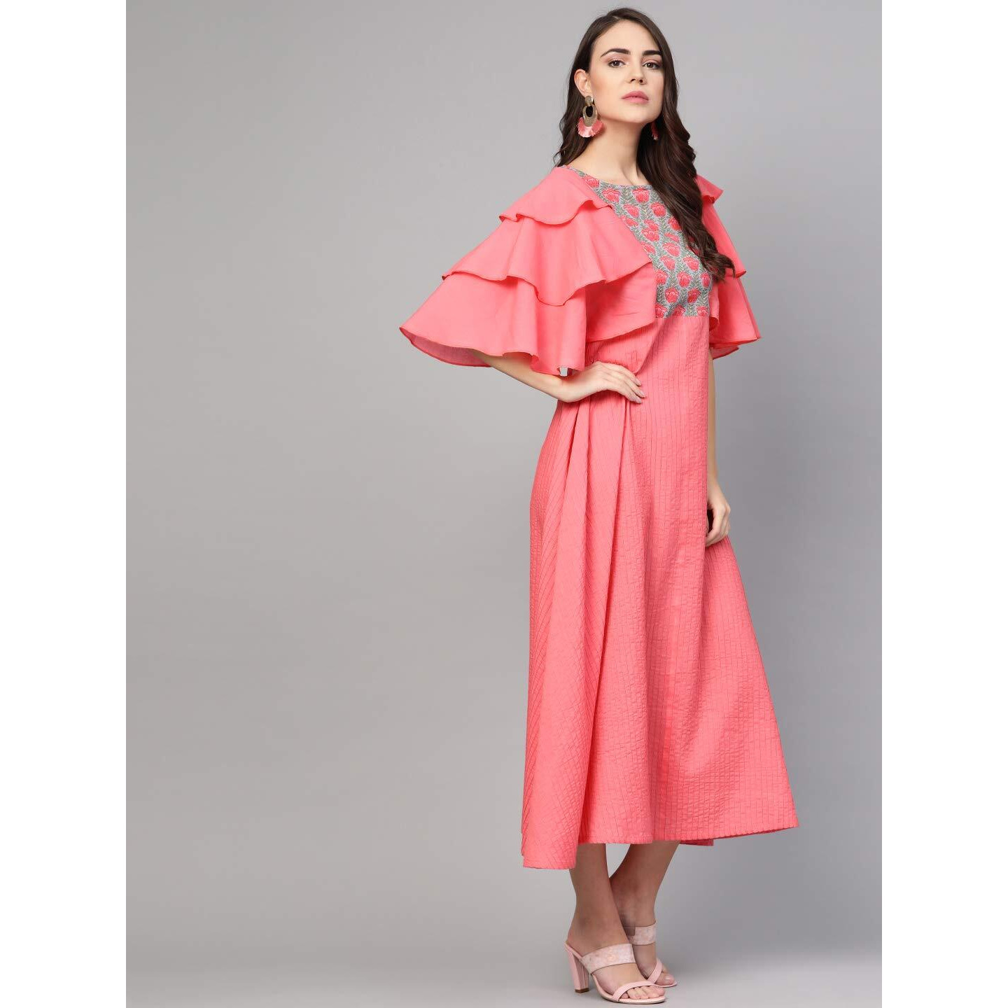 Idalia Coral Pintuck Dress