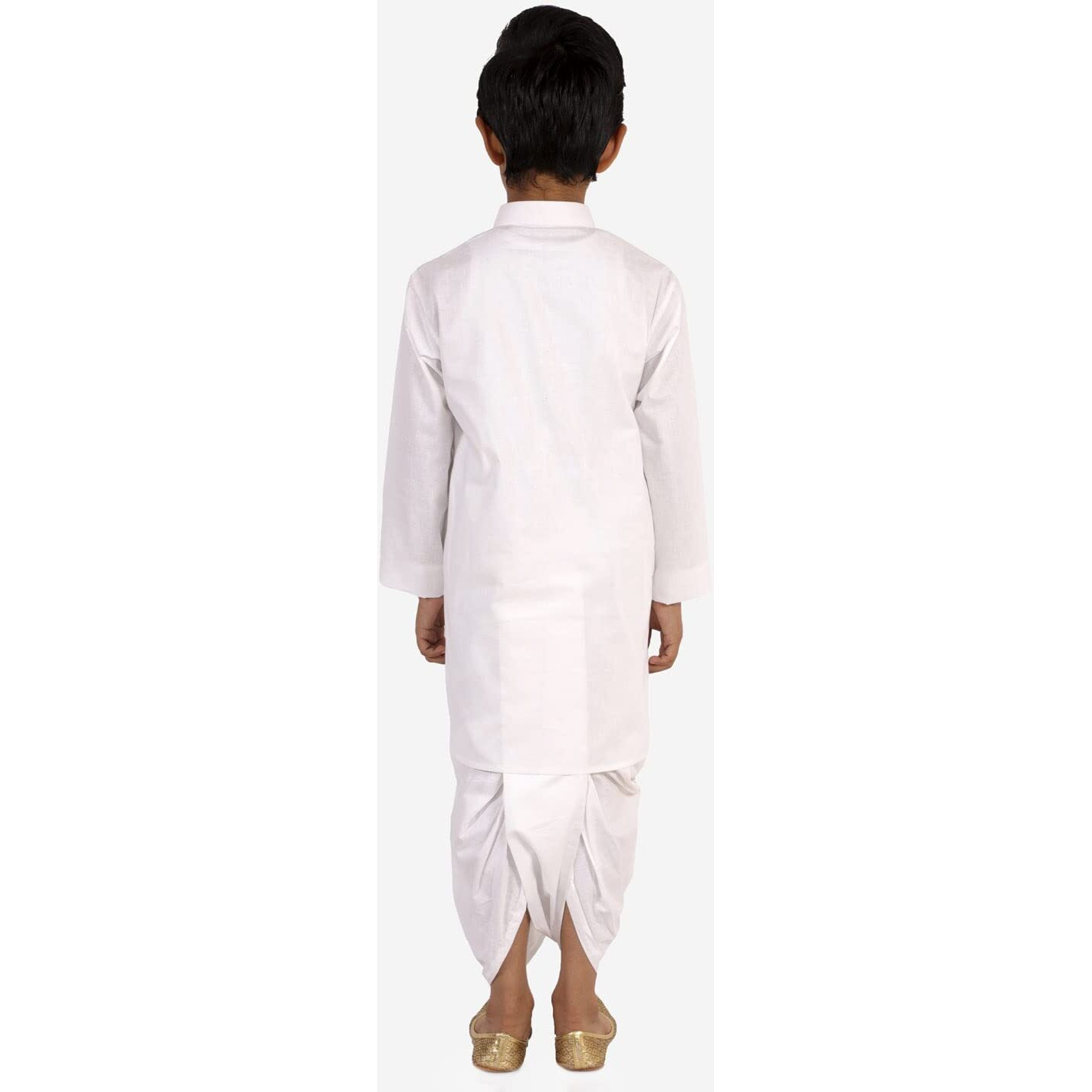 Vastramay Boys' White Kurta, Dhoti And Muslim Prayer Cap Set