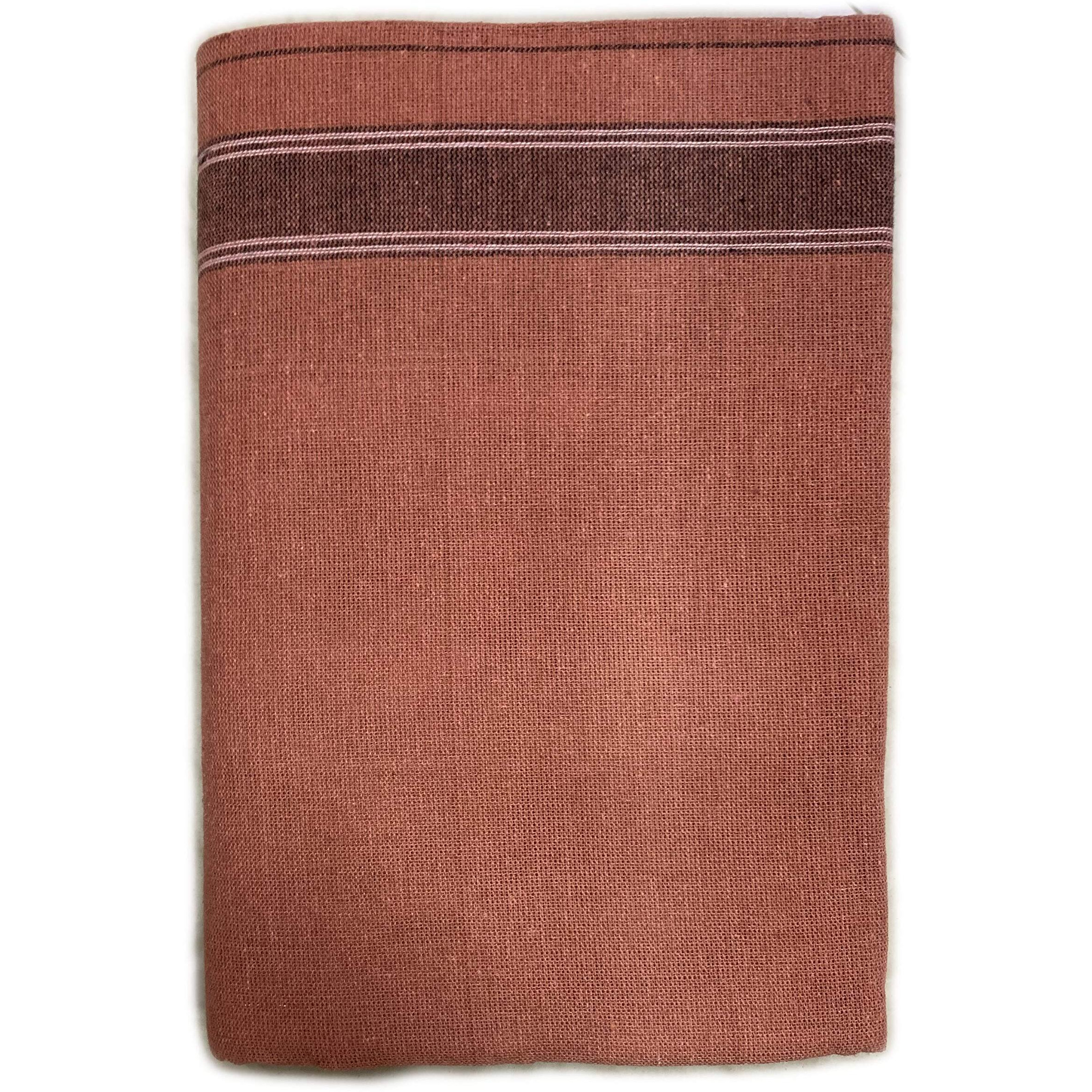 Prakasam Cotton Mens Colour Thalapathi Border Single Dhoti/Size1.28X2.00 Mtrs/Combo Pack Of 2 Dhoties