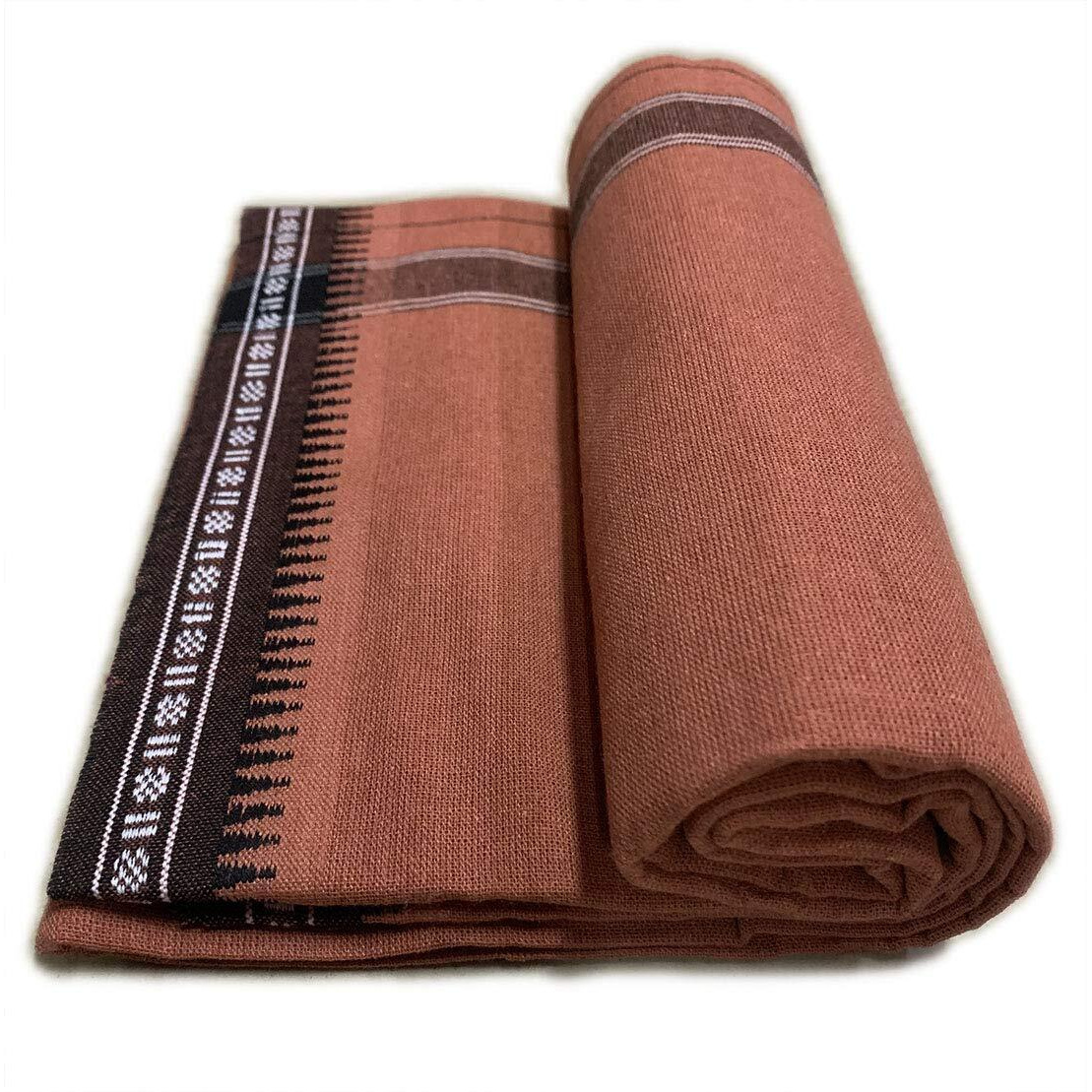 Prakasam Cotton Mens Colour Thalapathi Border Single Dhoti/Size1.28X2.00 Mtrs/Combo Pack Of 2 Dhoties