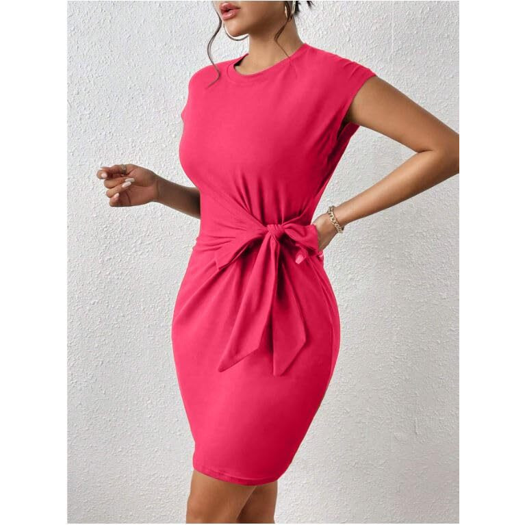 Oomph Women's Western & Fusion Wear Stetchable Party Dress For Women, Pink - Md973