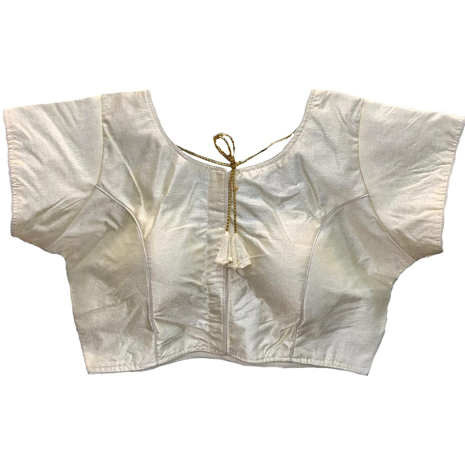 Vihu Fashion Women's Phantom Silk Short Sleeves Readymade Saree Blouse