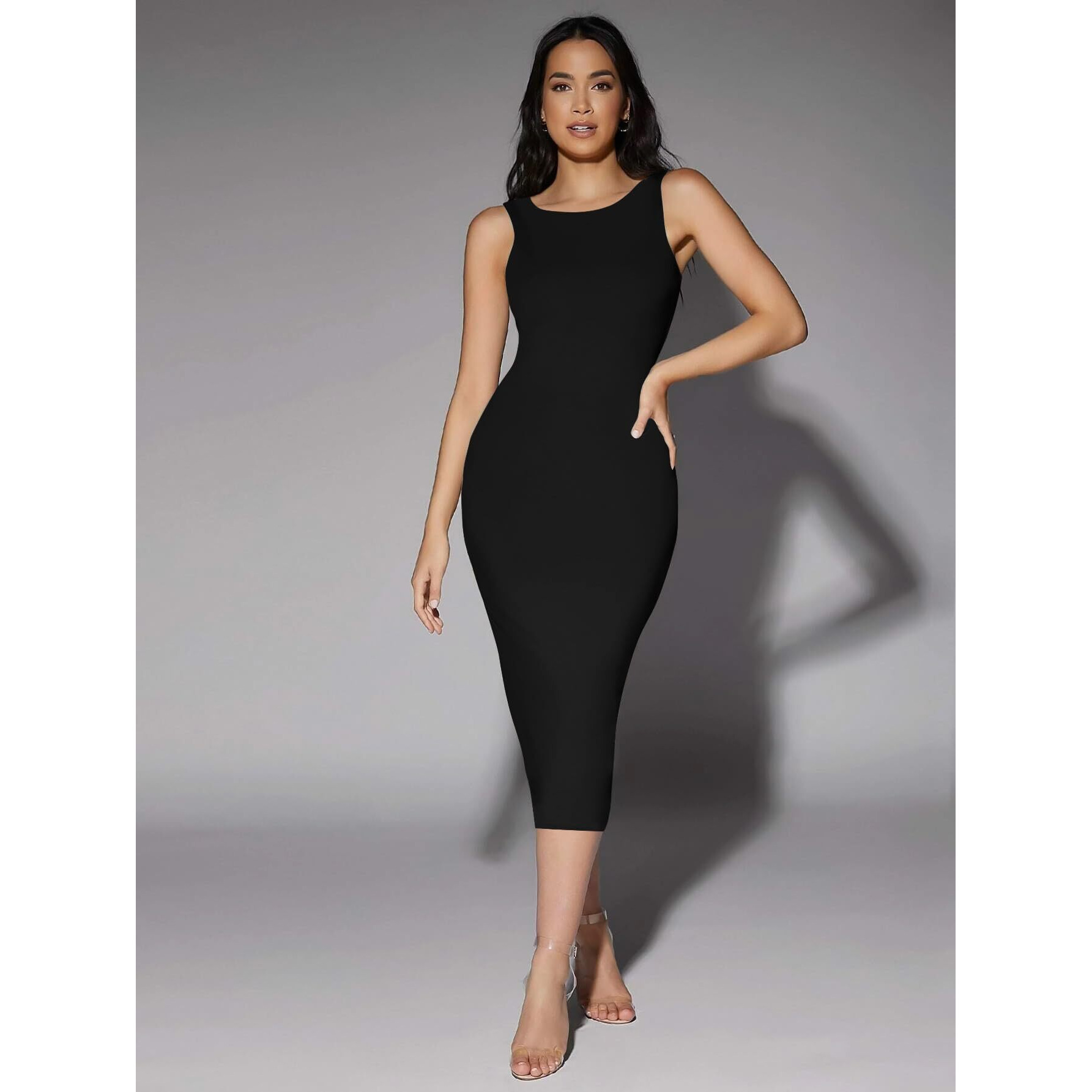 Toochki Dress For Women | One Piece Dress For Women | Women Midi Dress | Dresses For Women | Bodycon Dress For Women | Lycra Women Dress Black