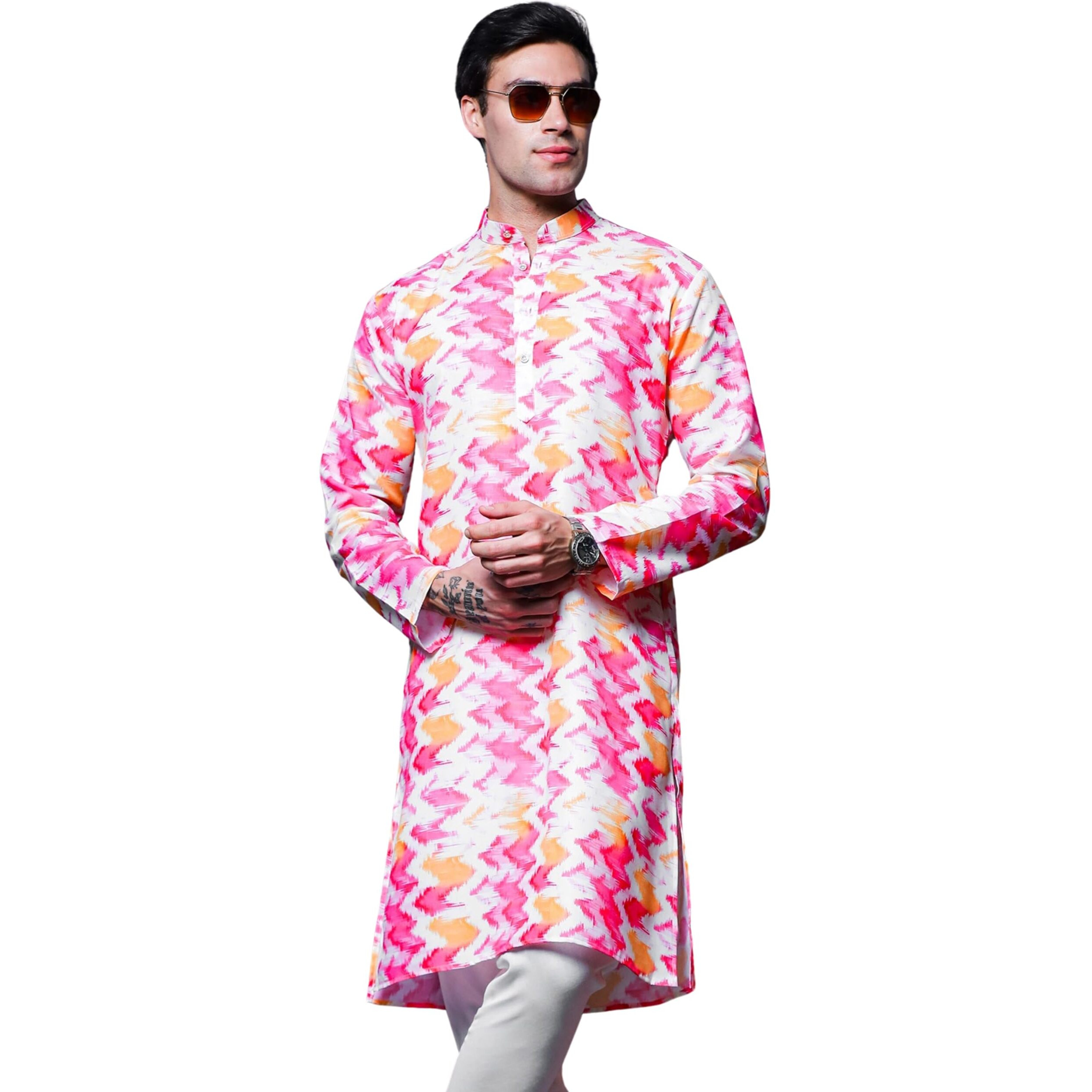 Lymio Men Kurta || Kurta For Men || Men Ethnic Kurta (In, Alpha, 3Xl, Pink)