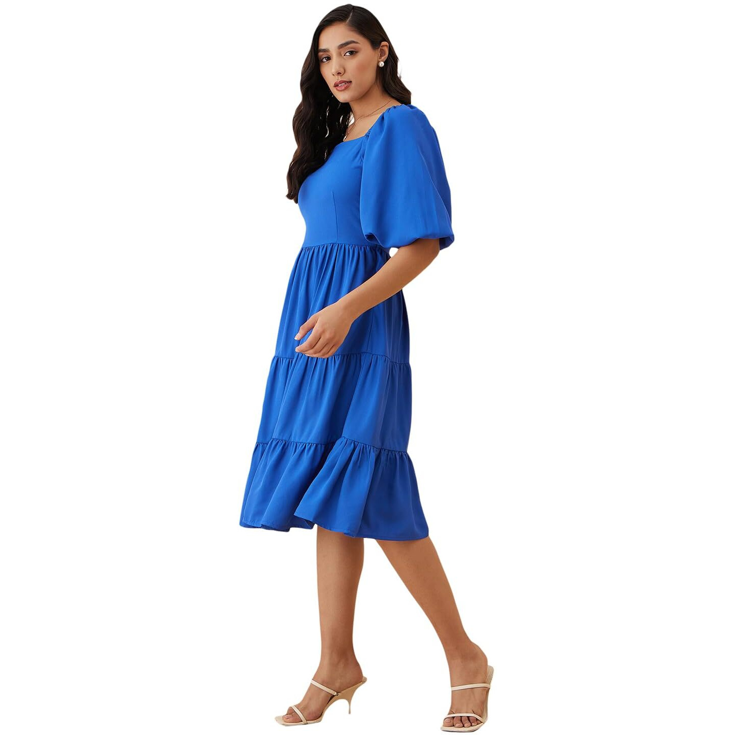 Rare Women's Regular Fit Dress (Ep7532E_Blue M)